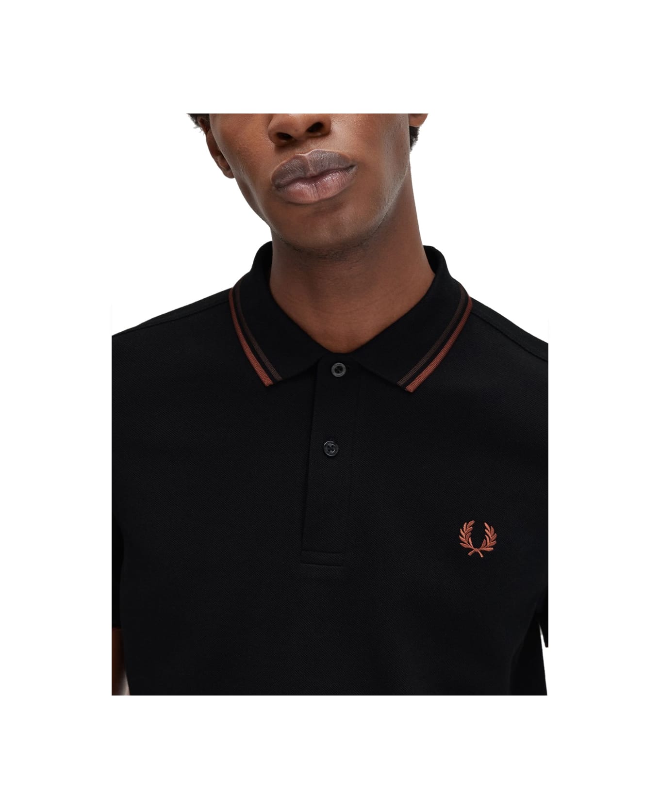 Fred Perry Polo With Logo - BLACK