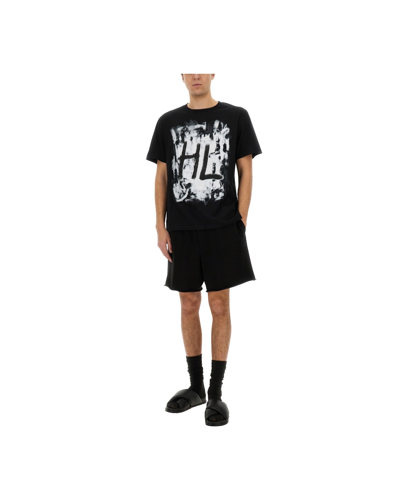 Helmut Lang Scribble T-shirt - BLACK