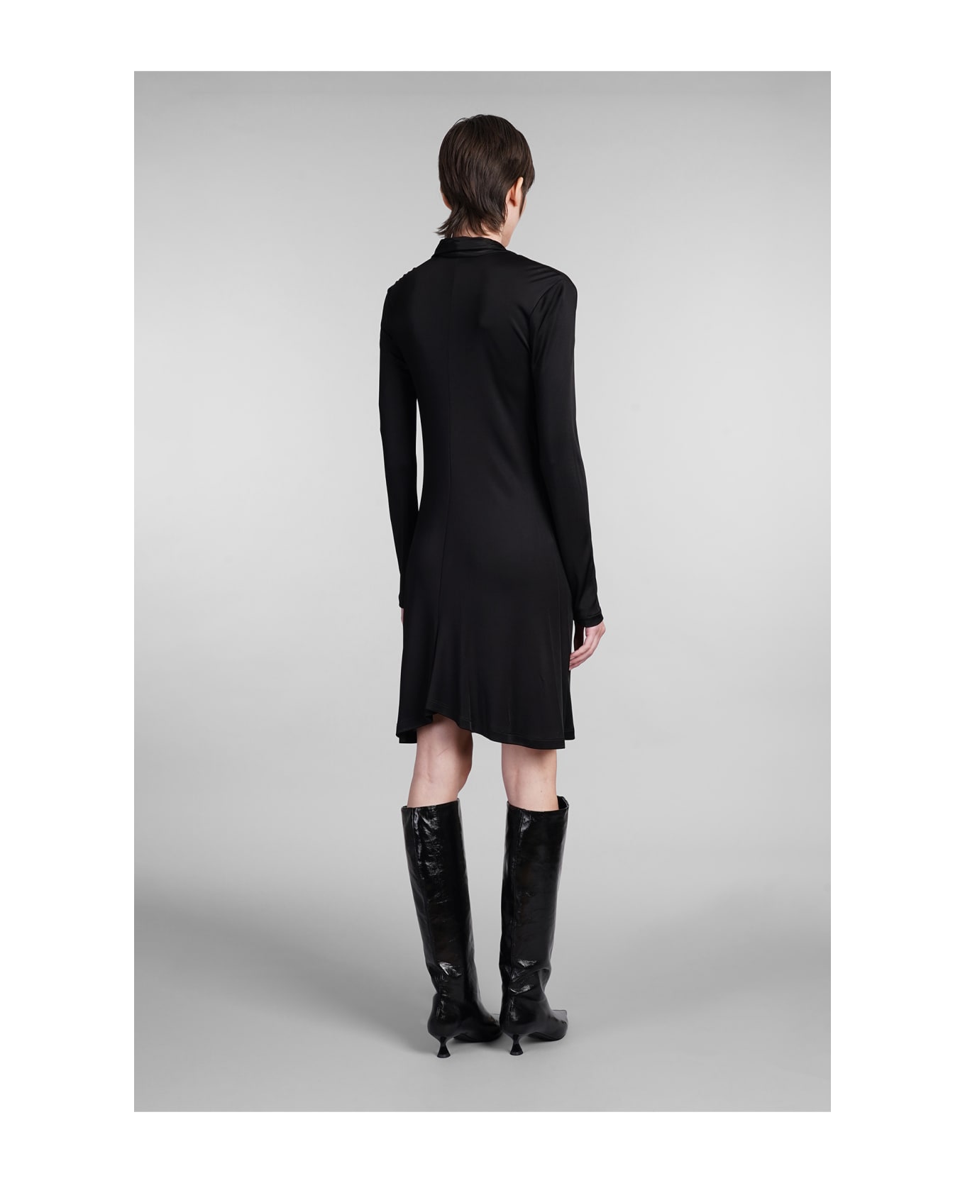 Helmut Lang Dress In Black Viscose - black