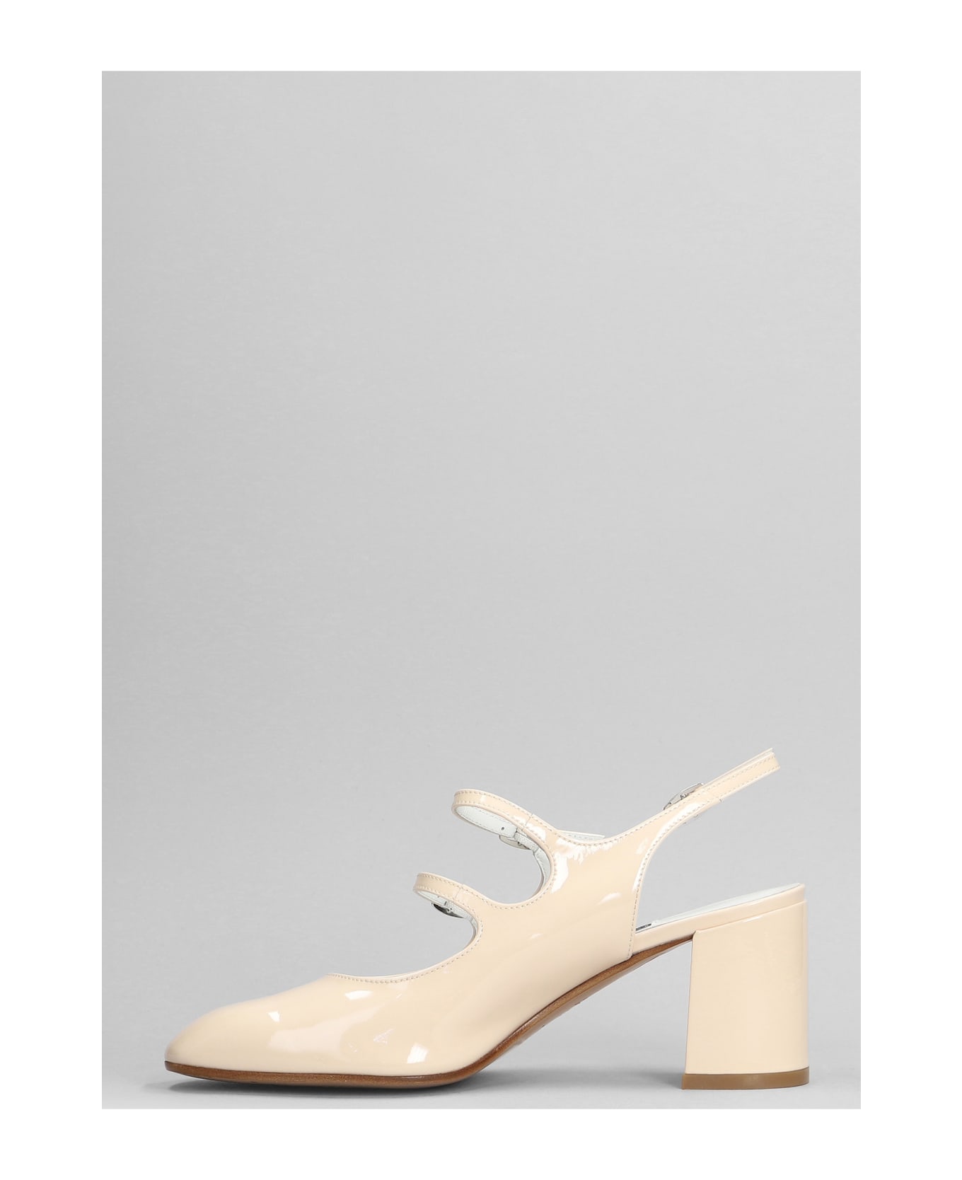 Carel Banana Pumps In Beige Patent Leather - beige ハイヒール