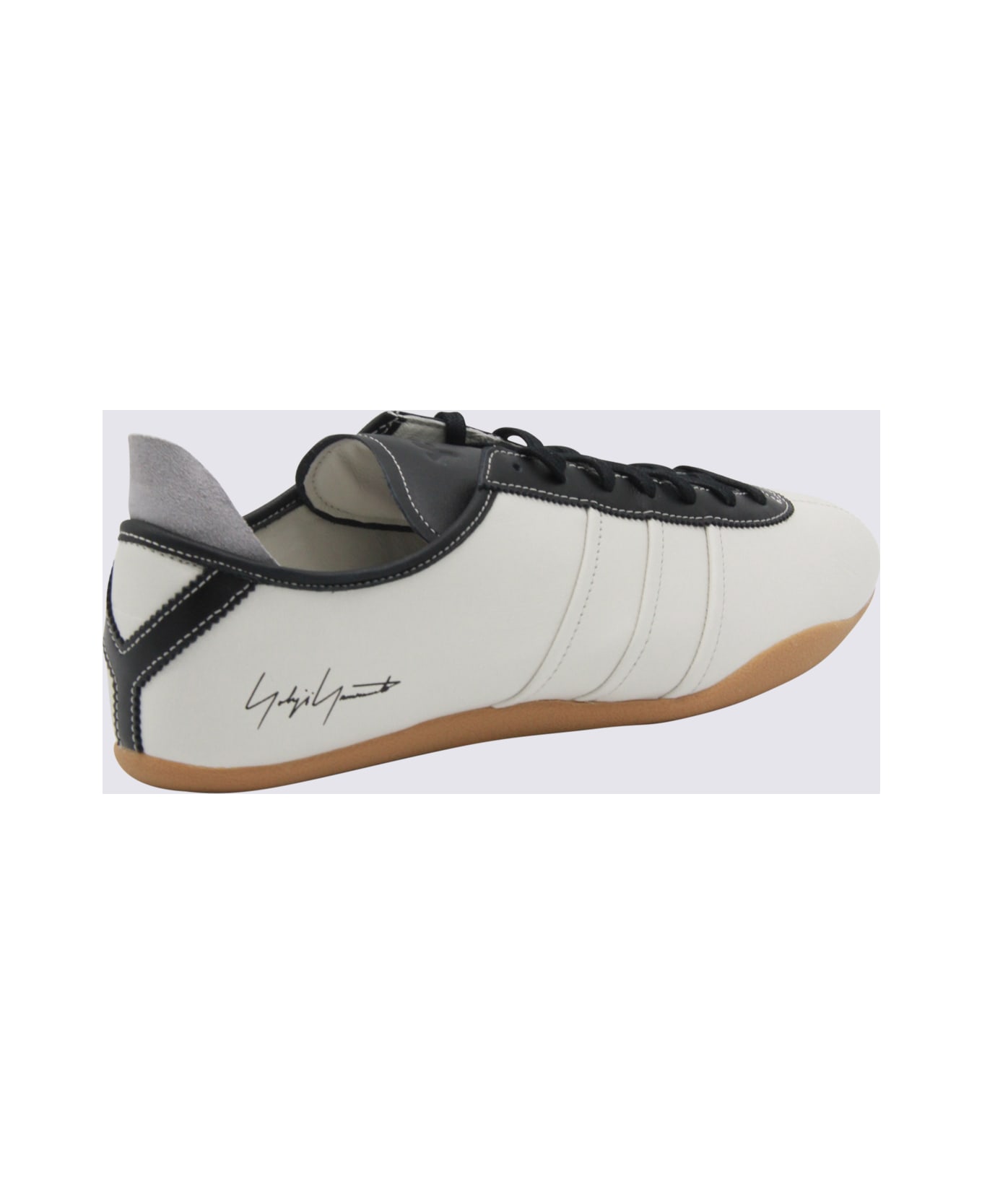Y-3 Whte Leather Tokyo Sneakers - Orbgry/orbgry/black