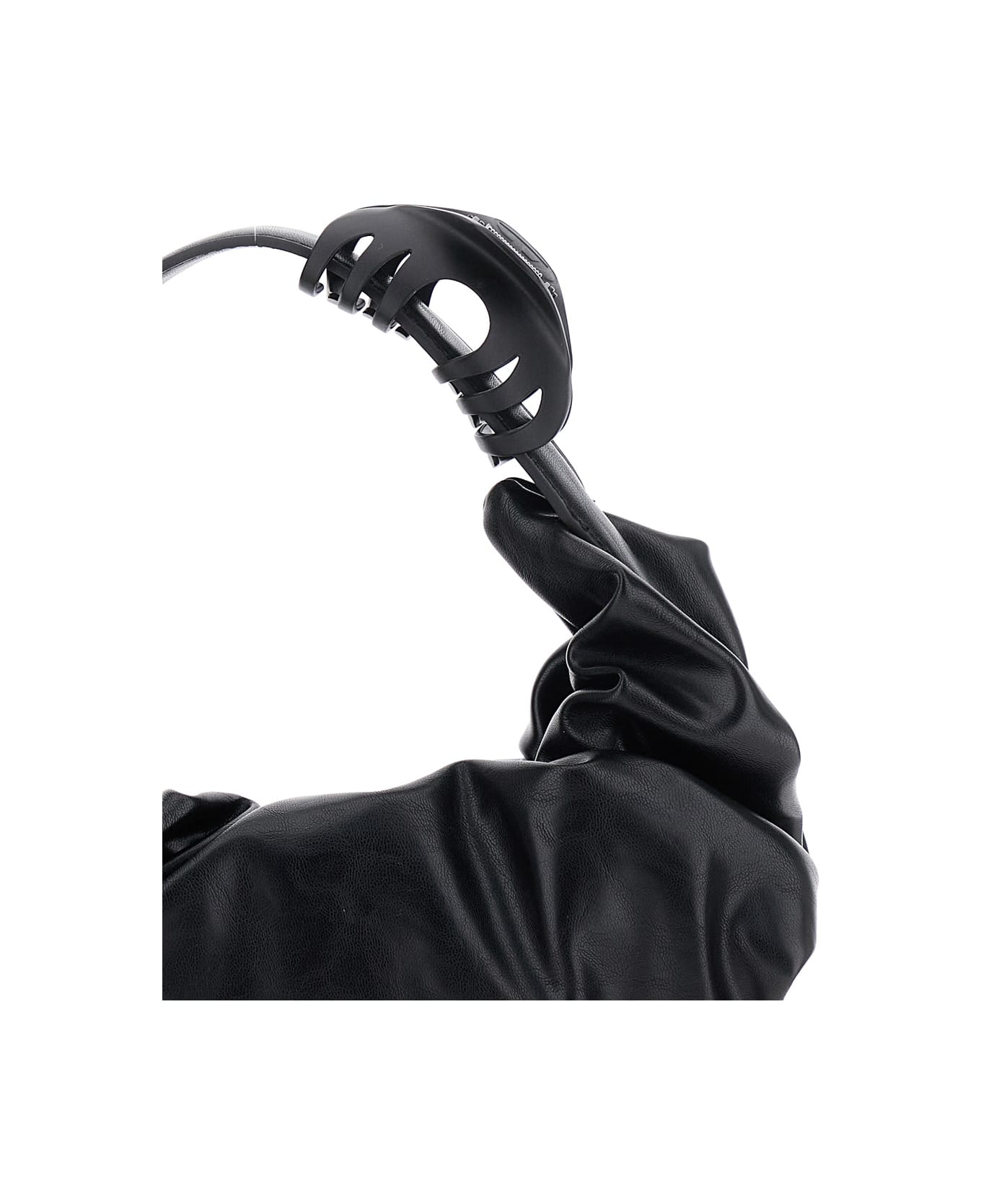 Diesel 
grab D
 Black Handbag With Adjustable Shoulder Strap And Hair Clip Detail On The Handle In Ecoleather Woman - Black