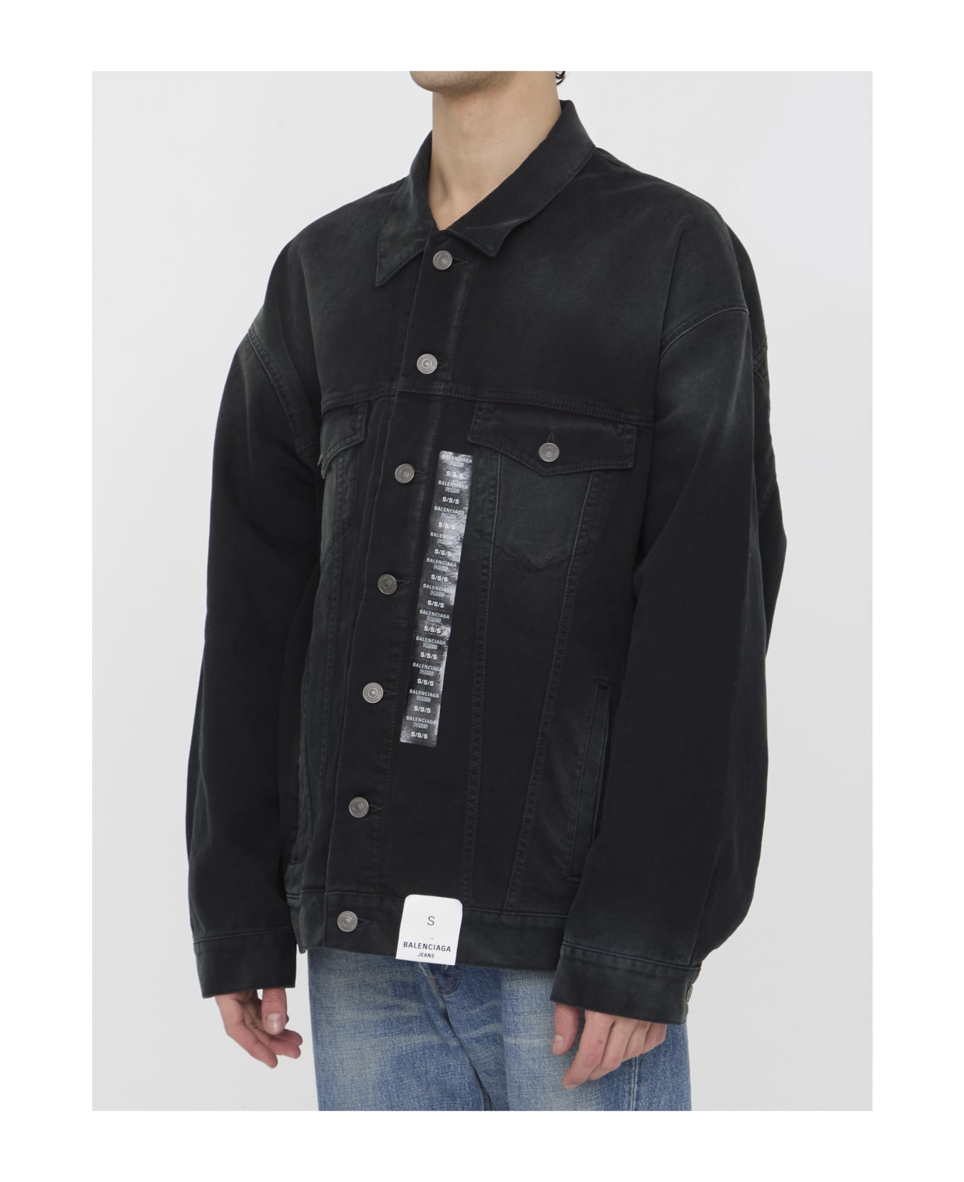 Balenciaga Denim Jacket - BLACK コート＆ジャケット