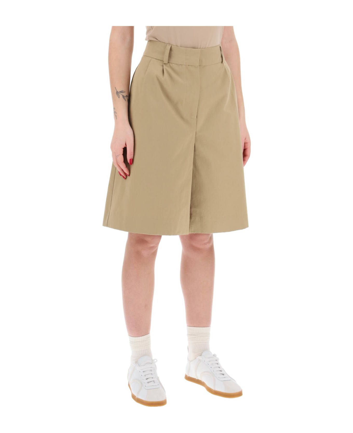 Skall Studio 'organic Cotton Jane Bermuda Shorts - DARK BEIGE (Beige)