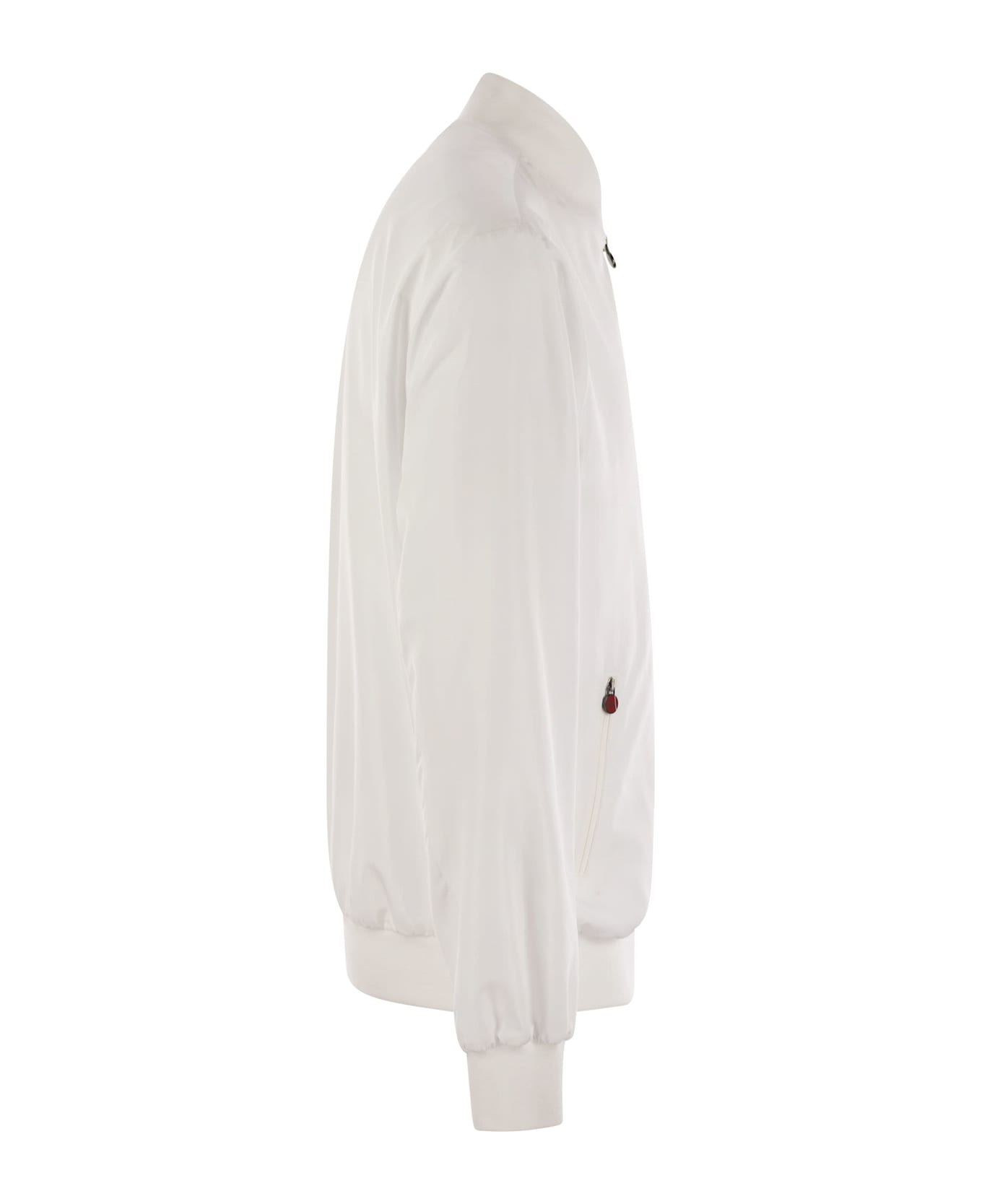 Kiton Sea - Bomber Jacket In Technical Fabric - White
