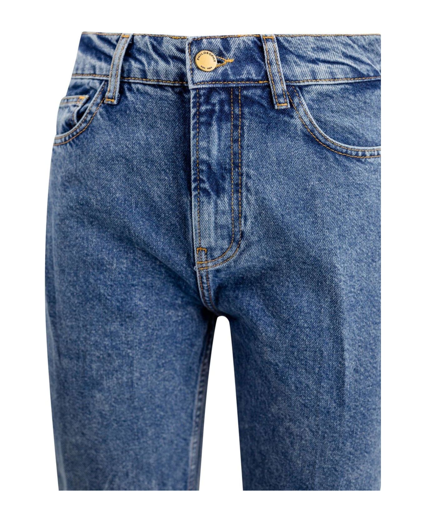 Philosophy di Lorenzo Serafini High-waist Cropped Slim-cut Jeans - Azzurro