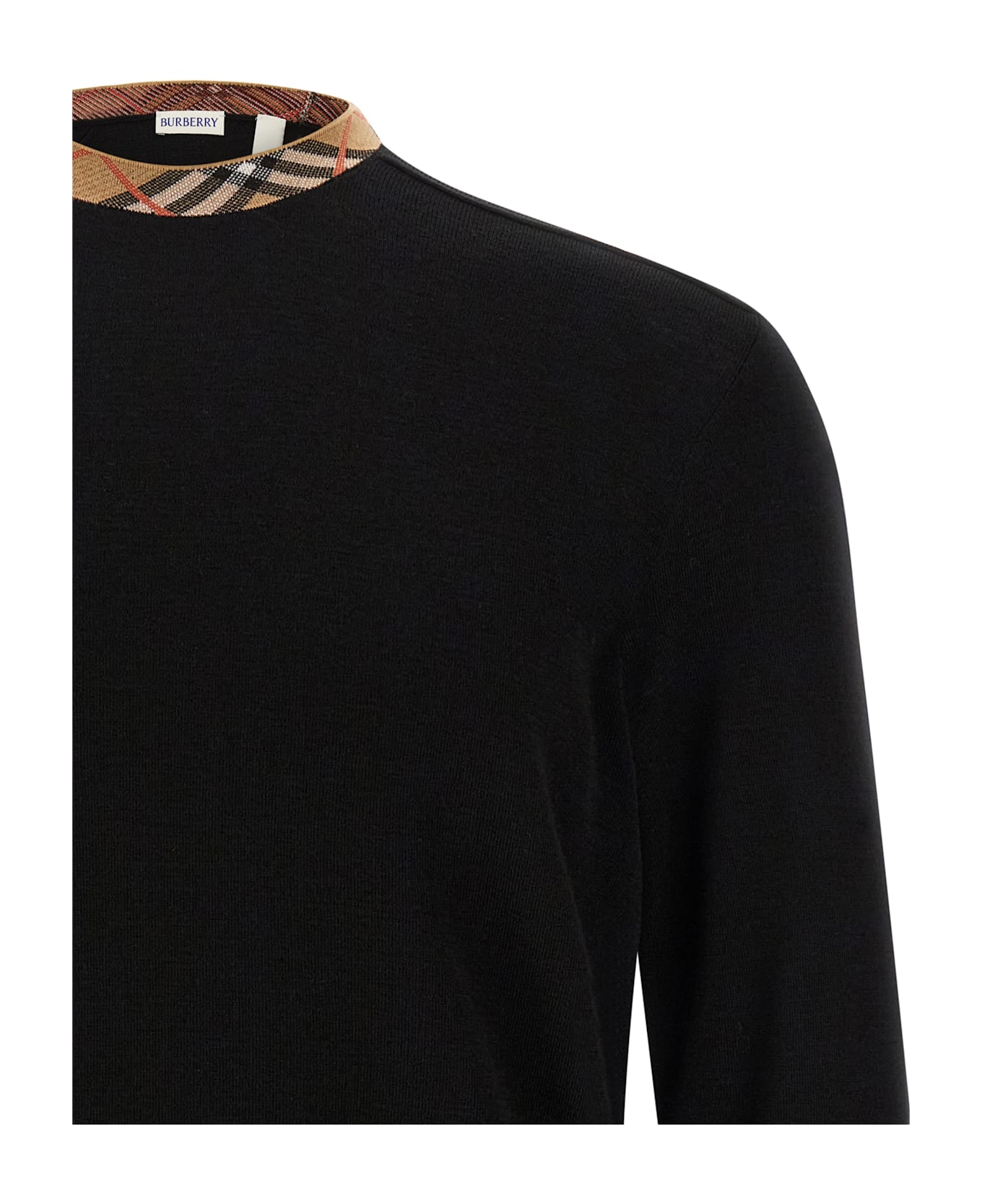 Burberry 
check
 Sweater - Black  