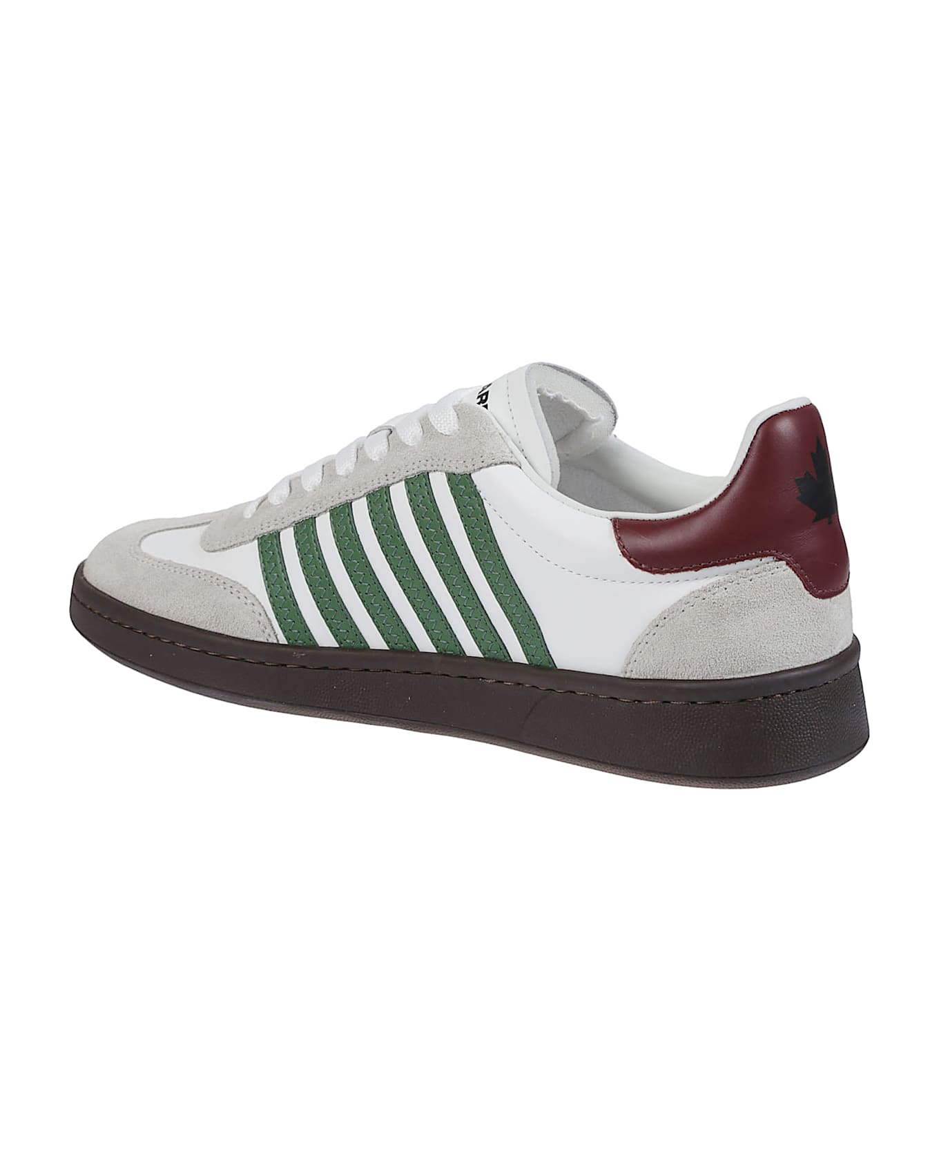 Dsquared2 Boxer Lace-up Low Top Sneakers - Bianco/verde /rosso