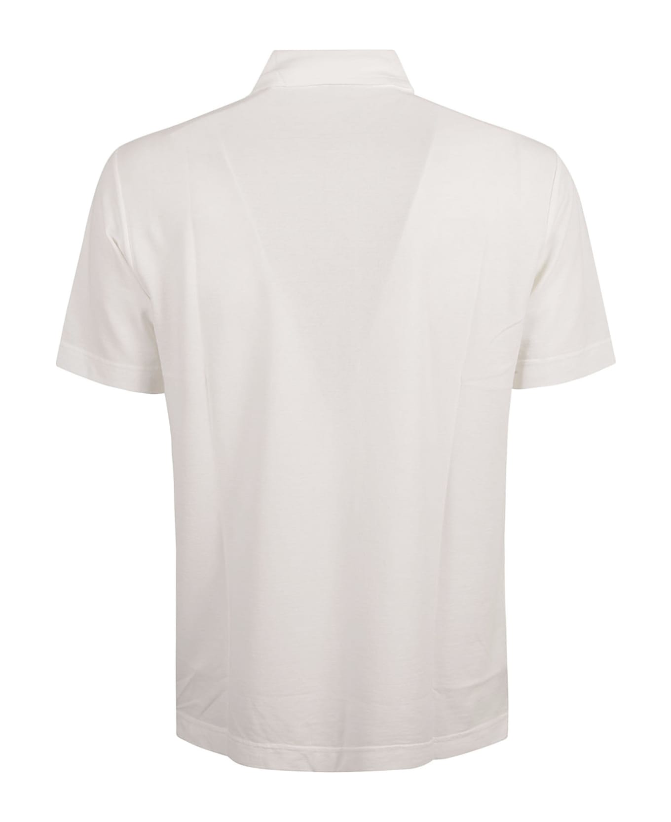 Zanone Regular Plain Polo Shirt - White Ottico