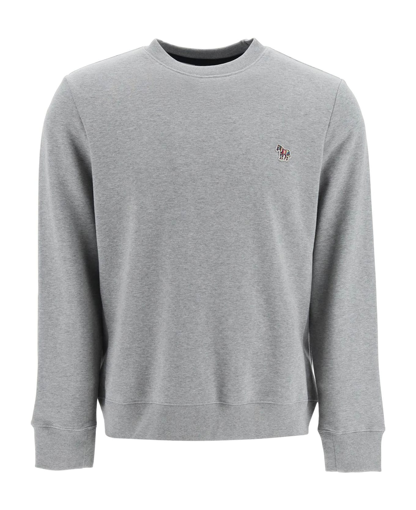 PS by Paul Smith Zebra Logo Sweatshirt With Zebra Logo - GREY MELANGE (Grey)