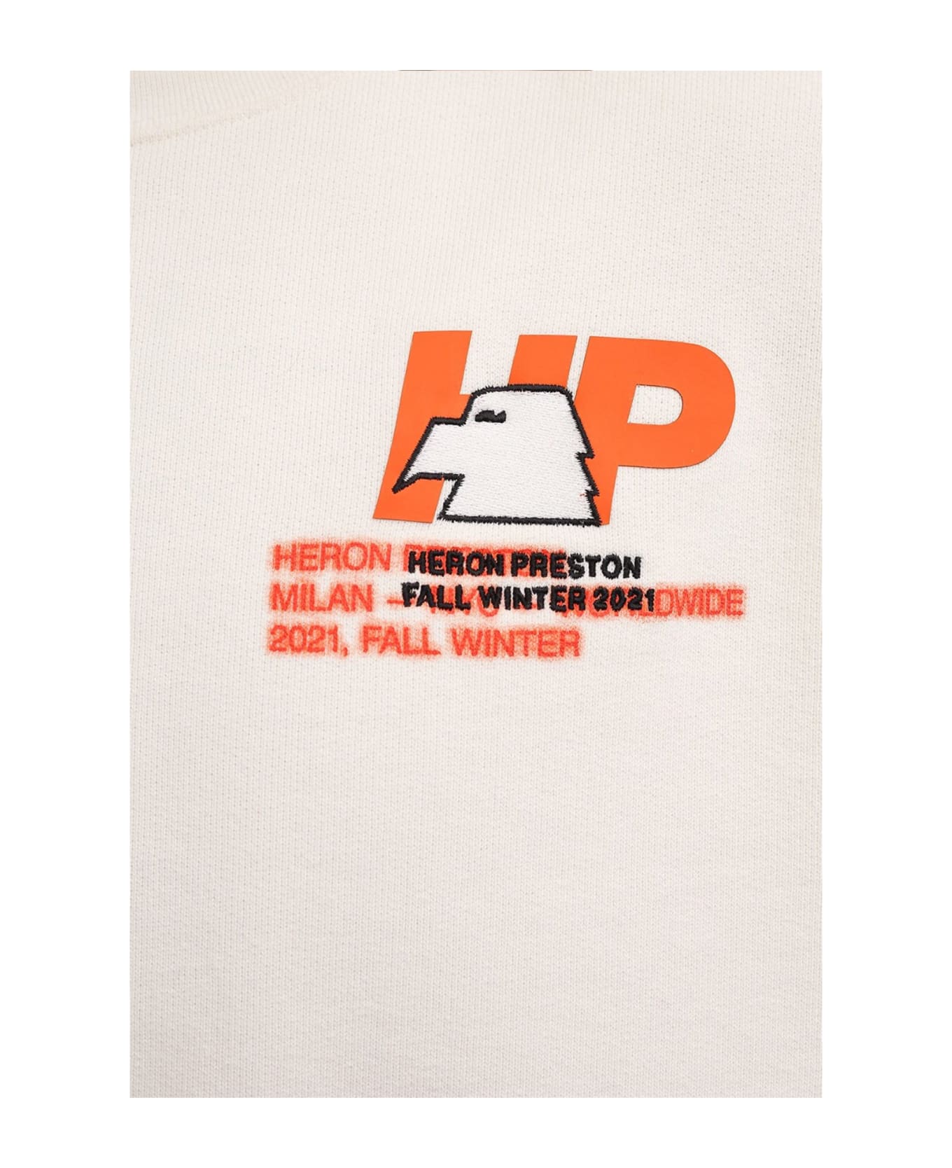 HERON PRESTON Logo Sweartshirt - White