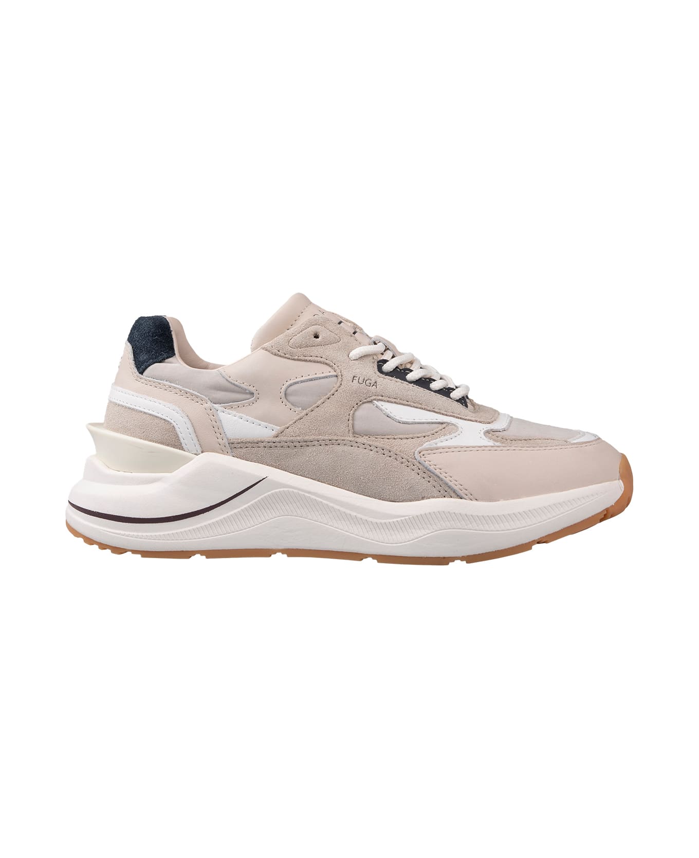 D.A.T.E. Fuga Running Sneakers In Ivory - White