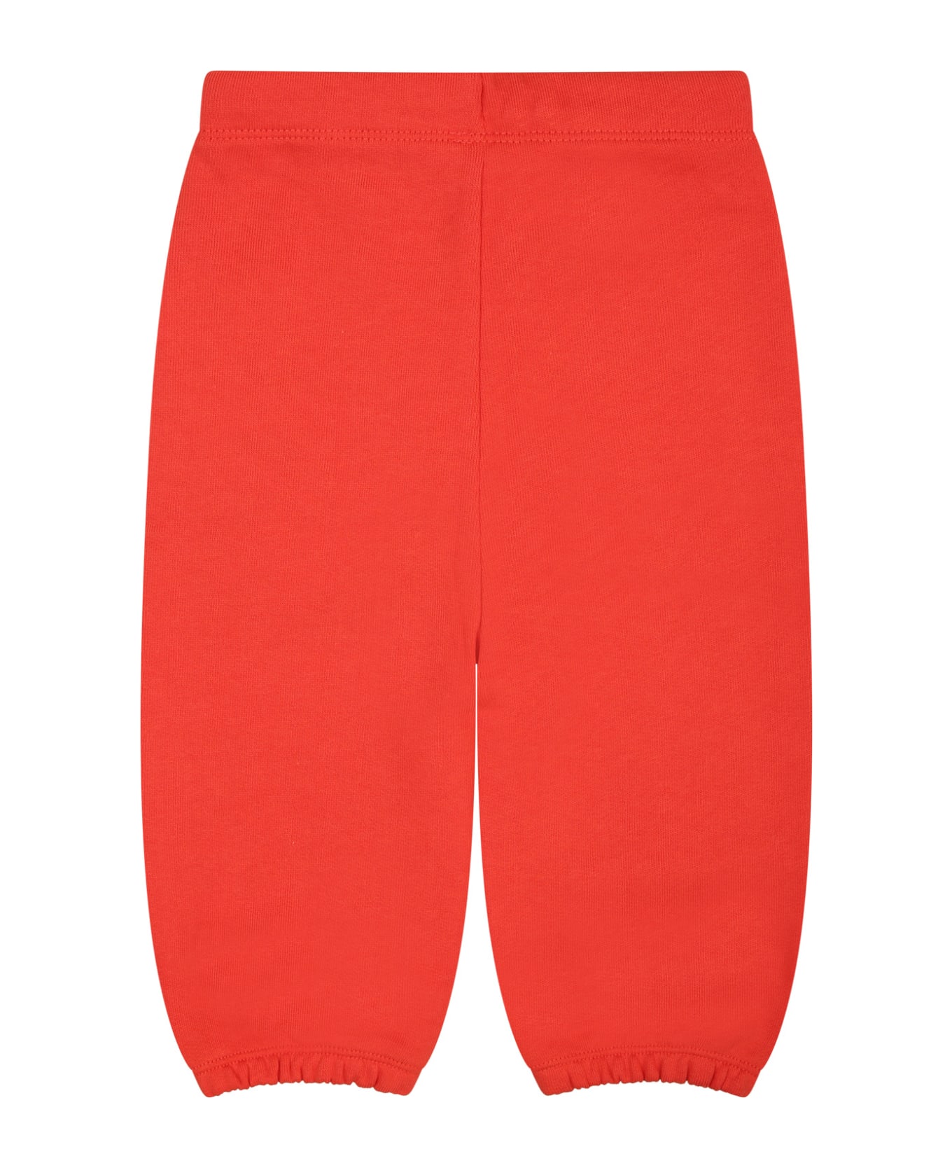 Stella McCartney Kids Red Trousers For Baby Boy With Sun Print - Red ボトムス
