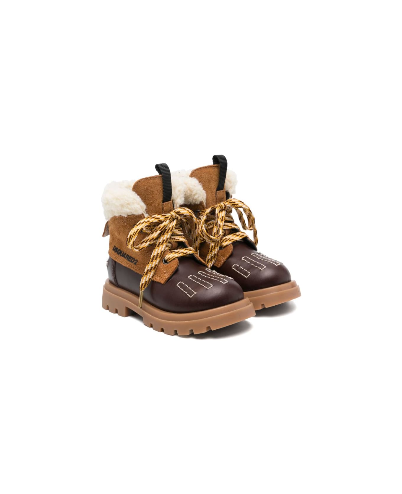 Dsquared2 Sneakers Con Pelliccia - Brown