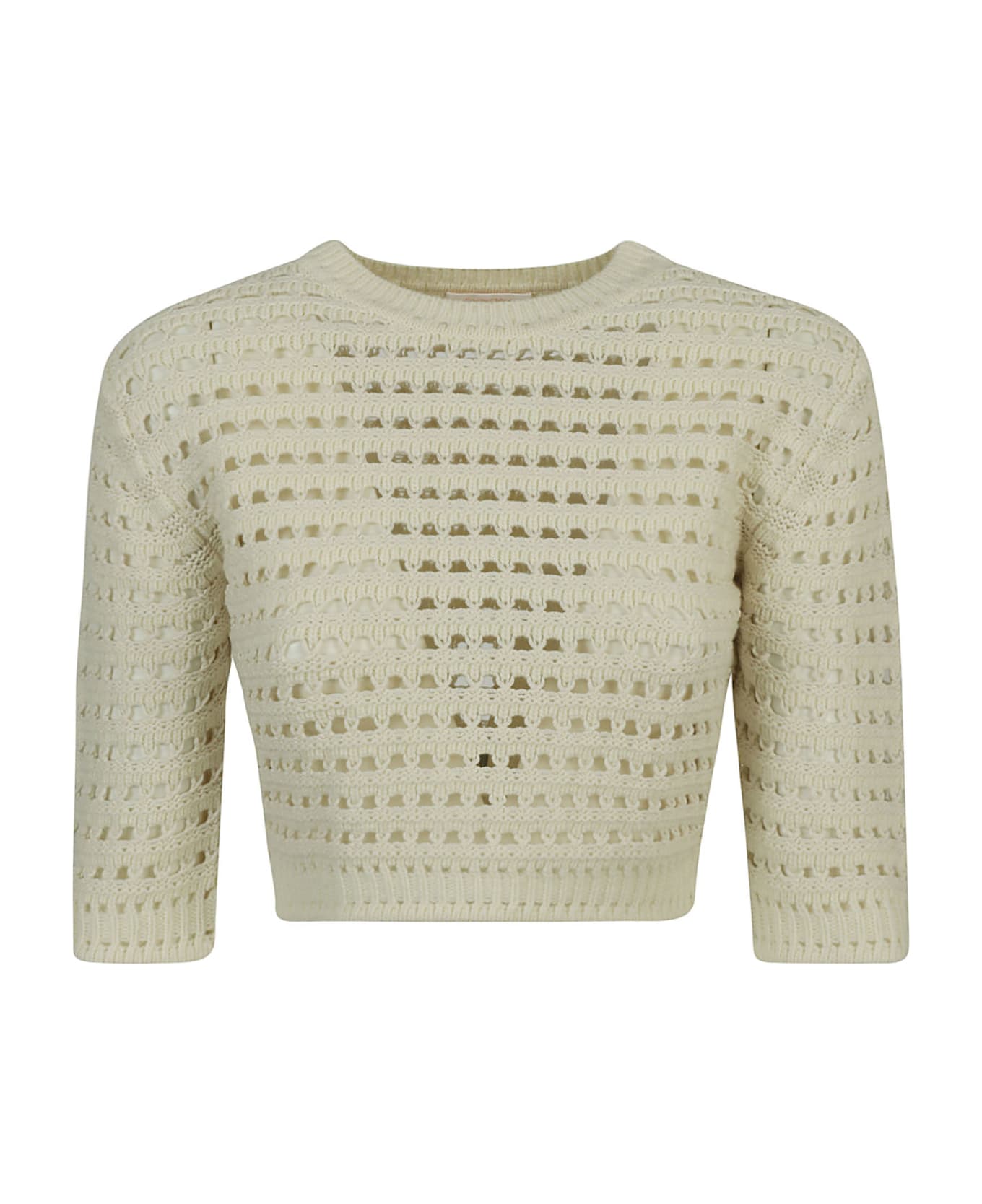 See by Chloé Crochet Cropped Top - White