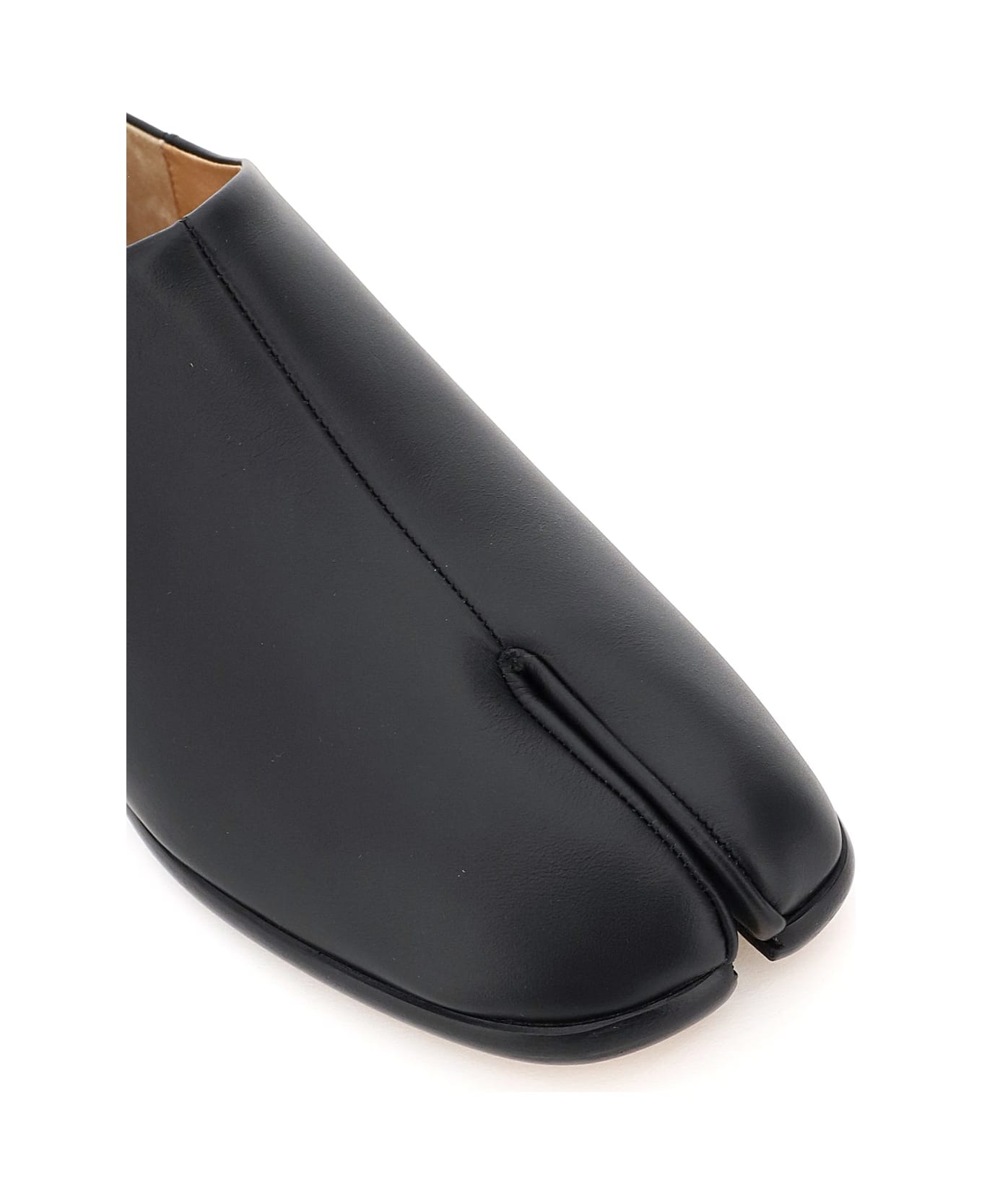 Maison Margiela Tabi Leather Slipper - BLACK (Black)