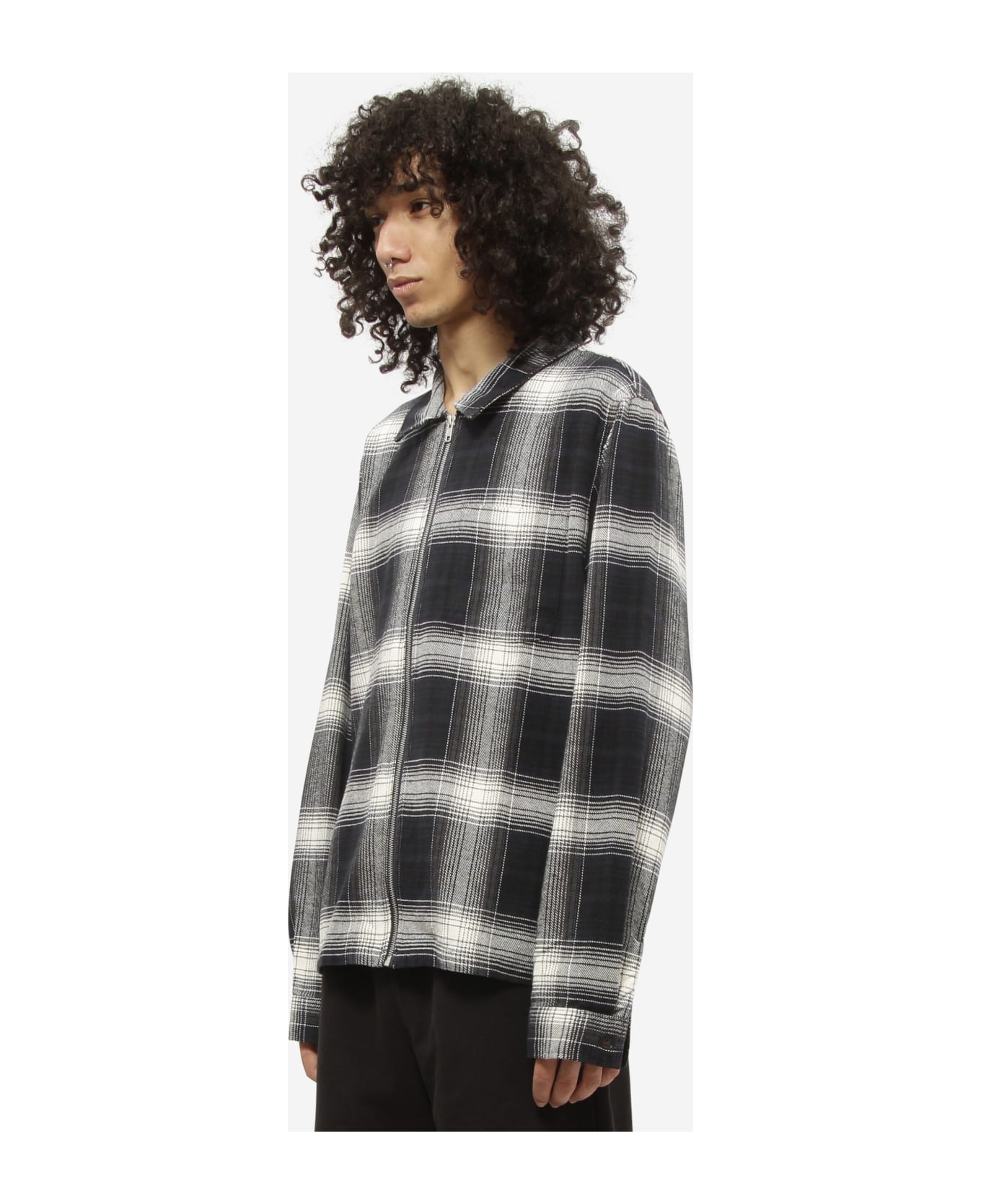 Stussy Shadow Plaid Zip Shirt | italist