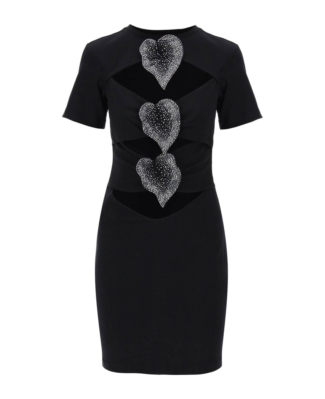 Giuseppe di Morabito Mini Cut-out Dress With Applied Anthur - BLACK (Black)