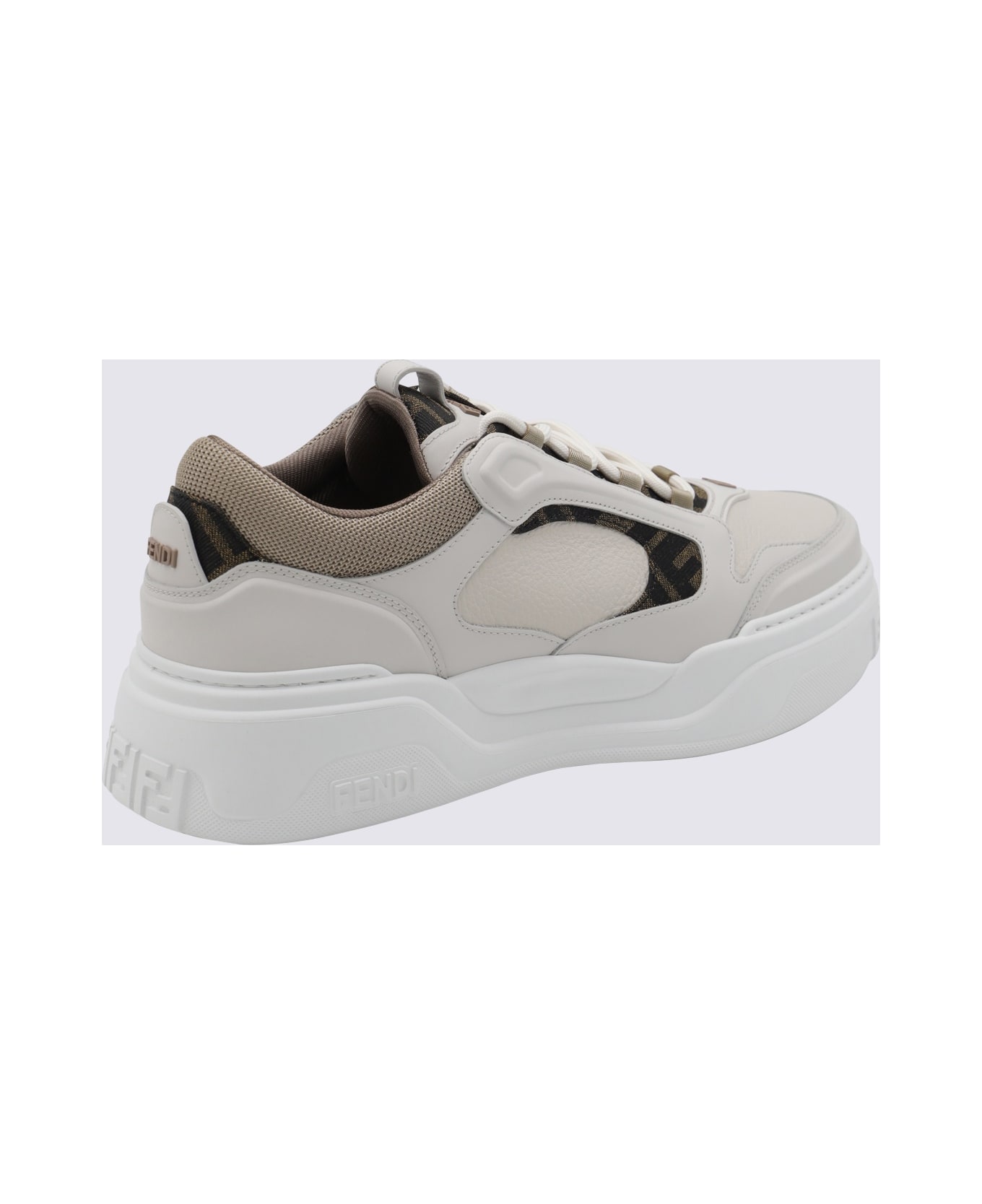 Fendi White Force Sneakers - White