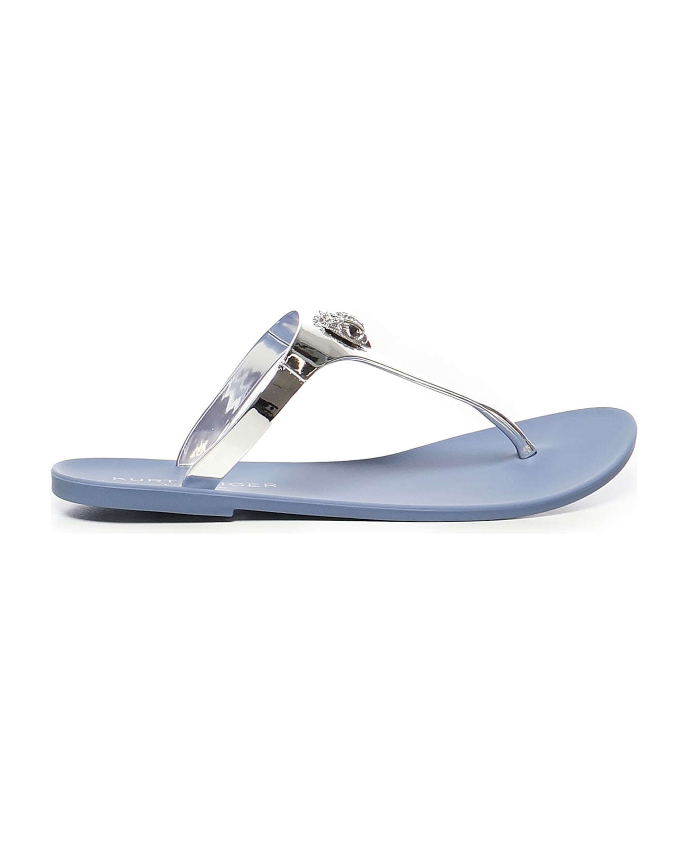 Kurt Geiger Maddison T-bar Flip Flops - Silver
