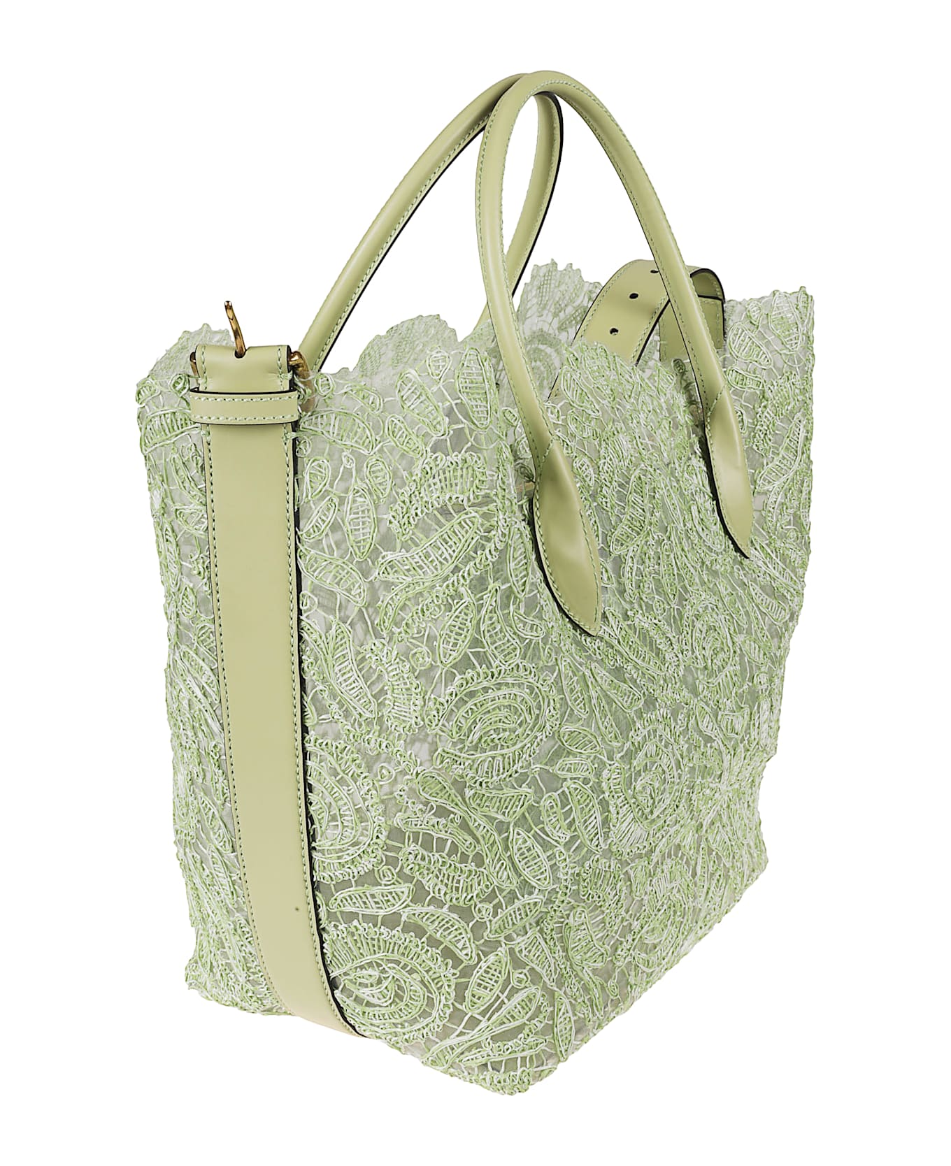 Ermanno Scervino Guipure-lace Tote - Green