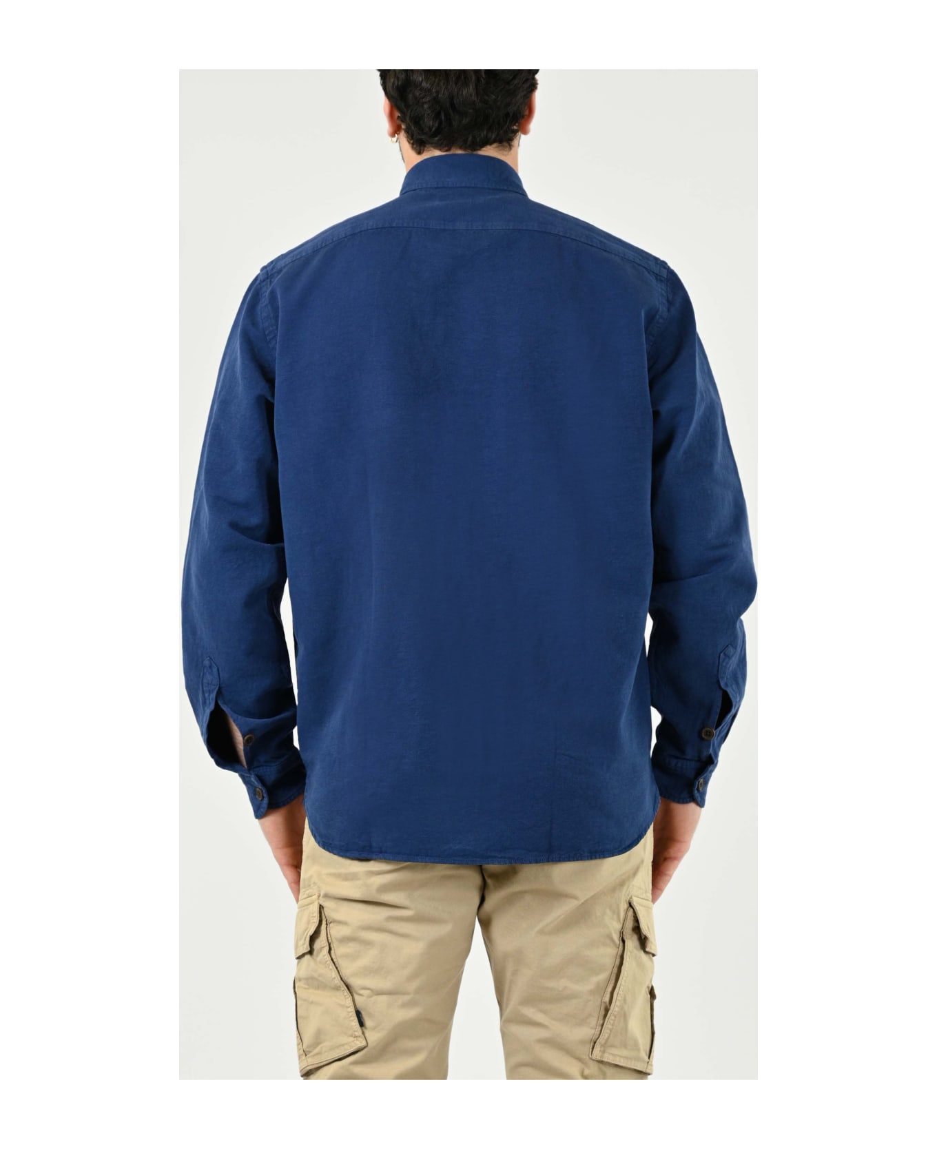 Fay French Collar Shirt - BLUE