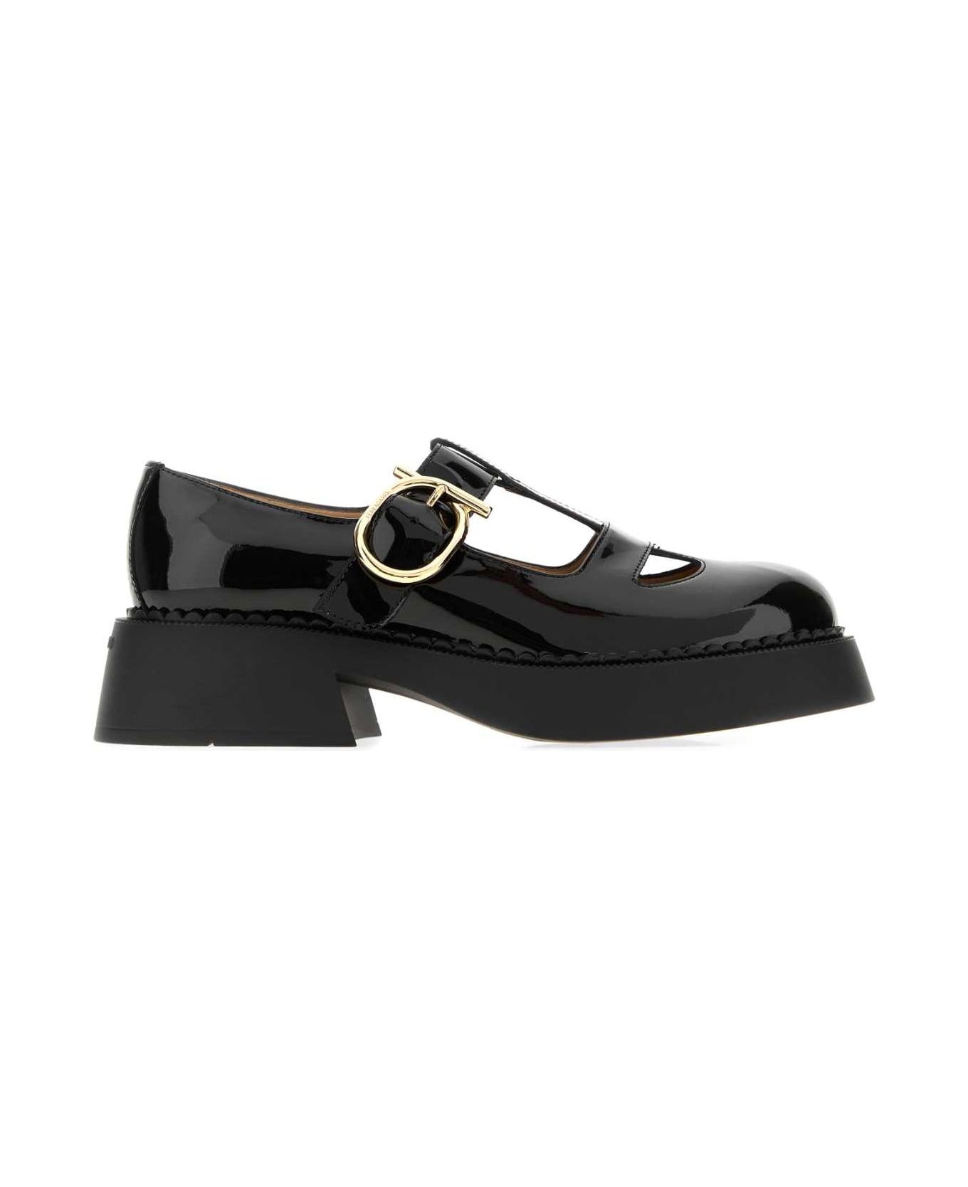 Ferragamo Black Leather Zoey Ballerinas - NEROBISCOTTOBISCOTTOAI2011
