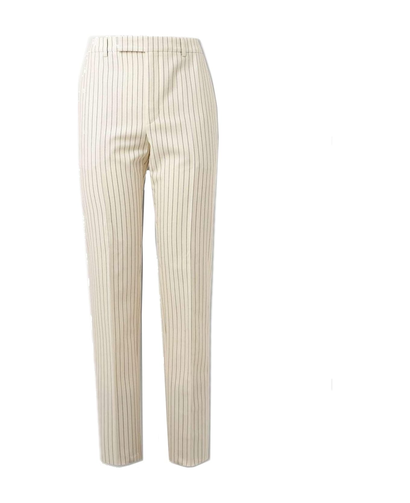 Celine Wool Striped Pants - White
