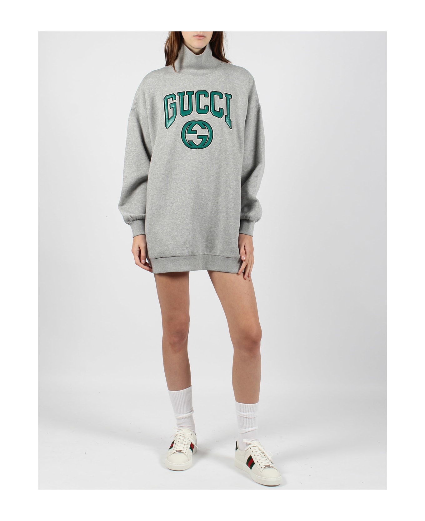 Gucci Embroidery Jersey Sweatshirt - Grey