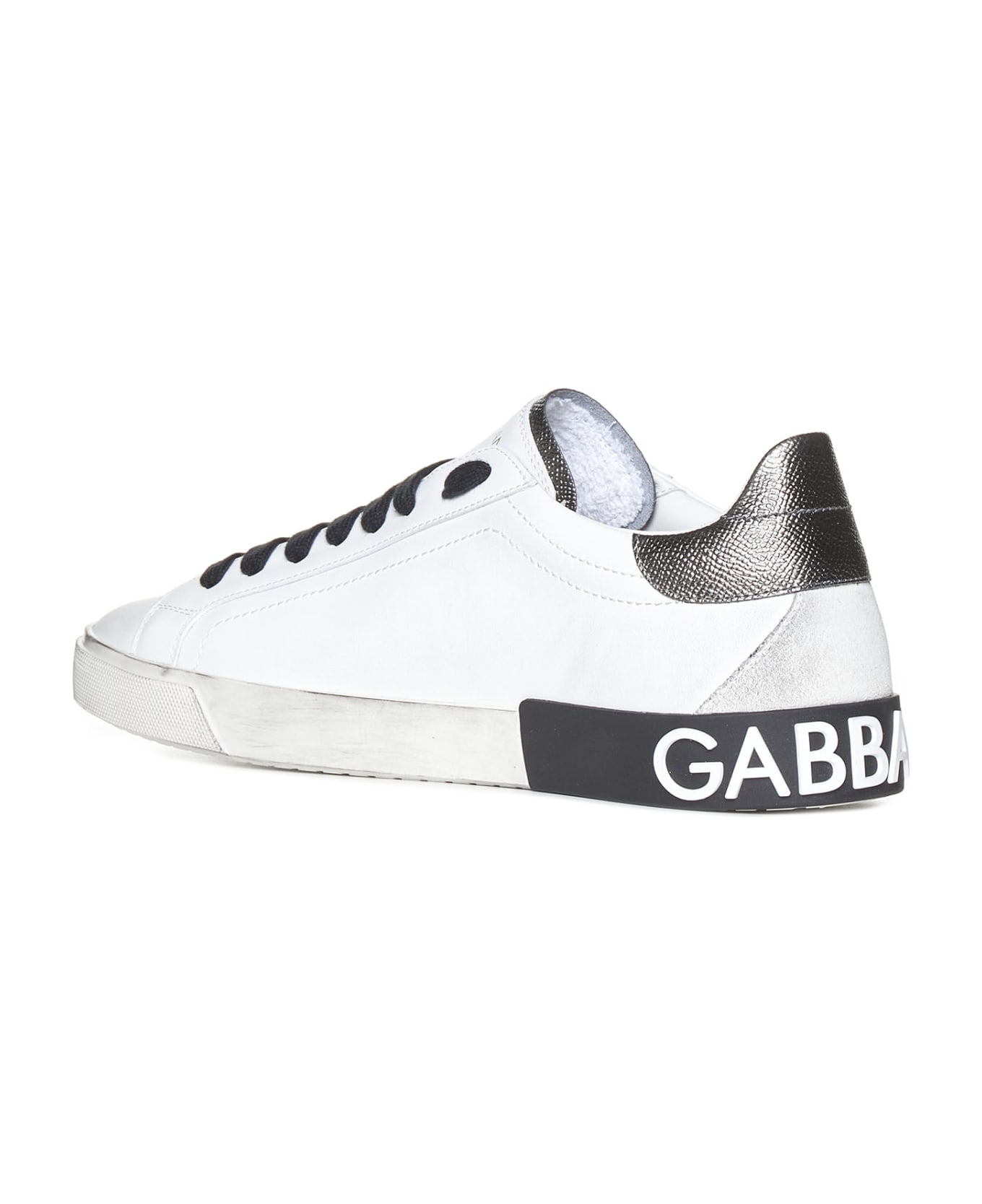 Dolce & Gabbana Portofino Vintage Sneakers - WHITE スニーカー