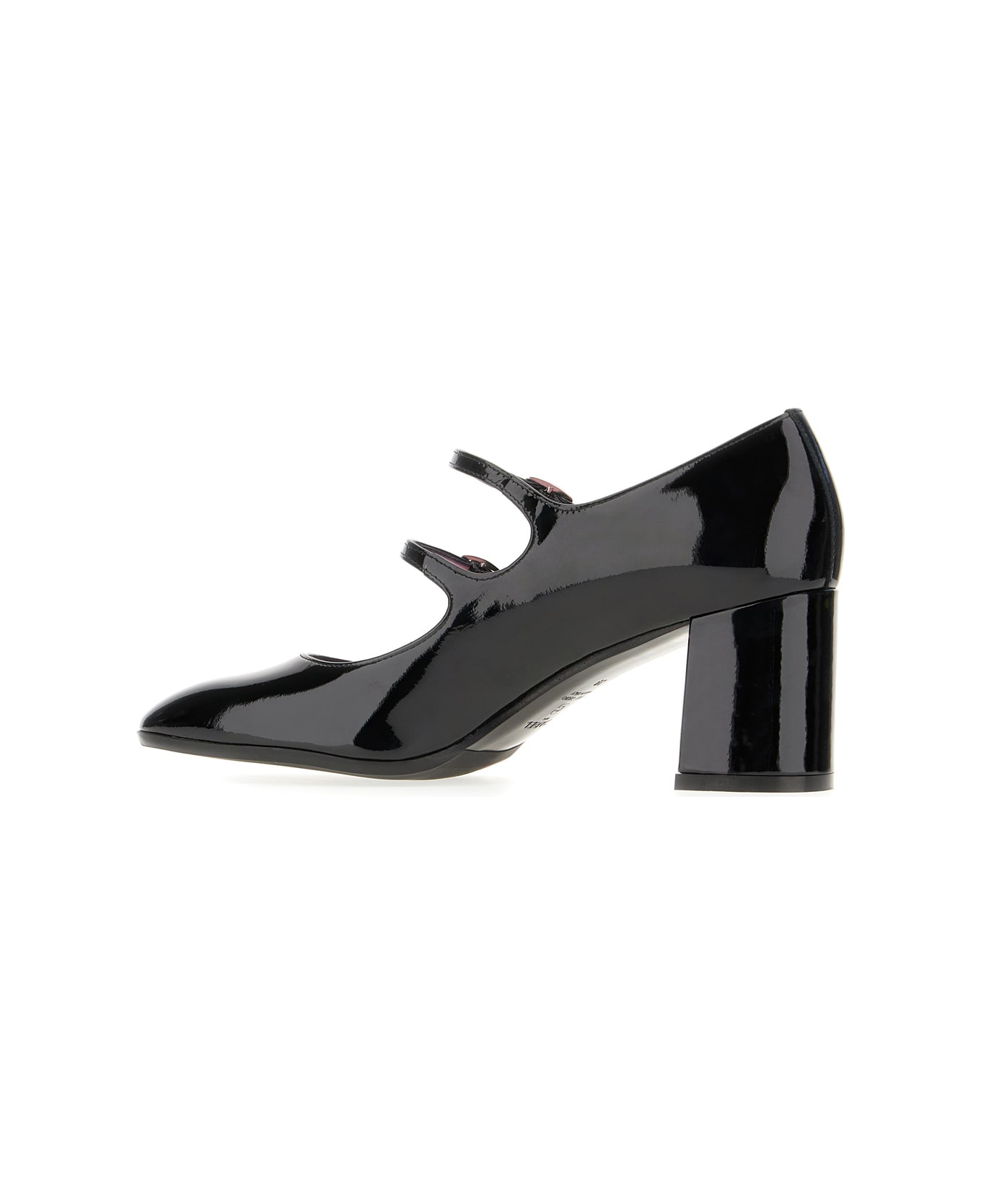 Carel Black Leather Alice Pumps - BLACK