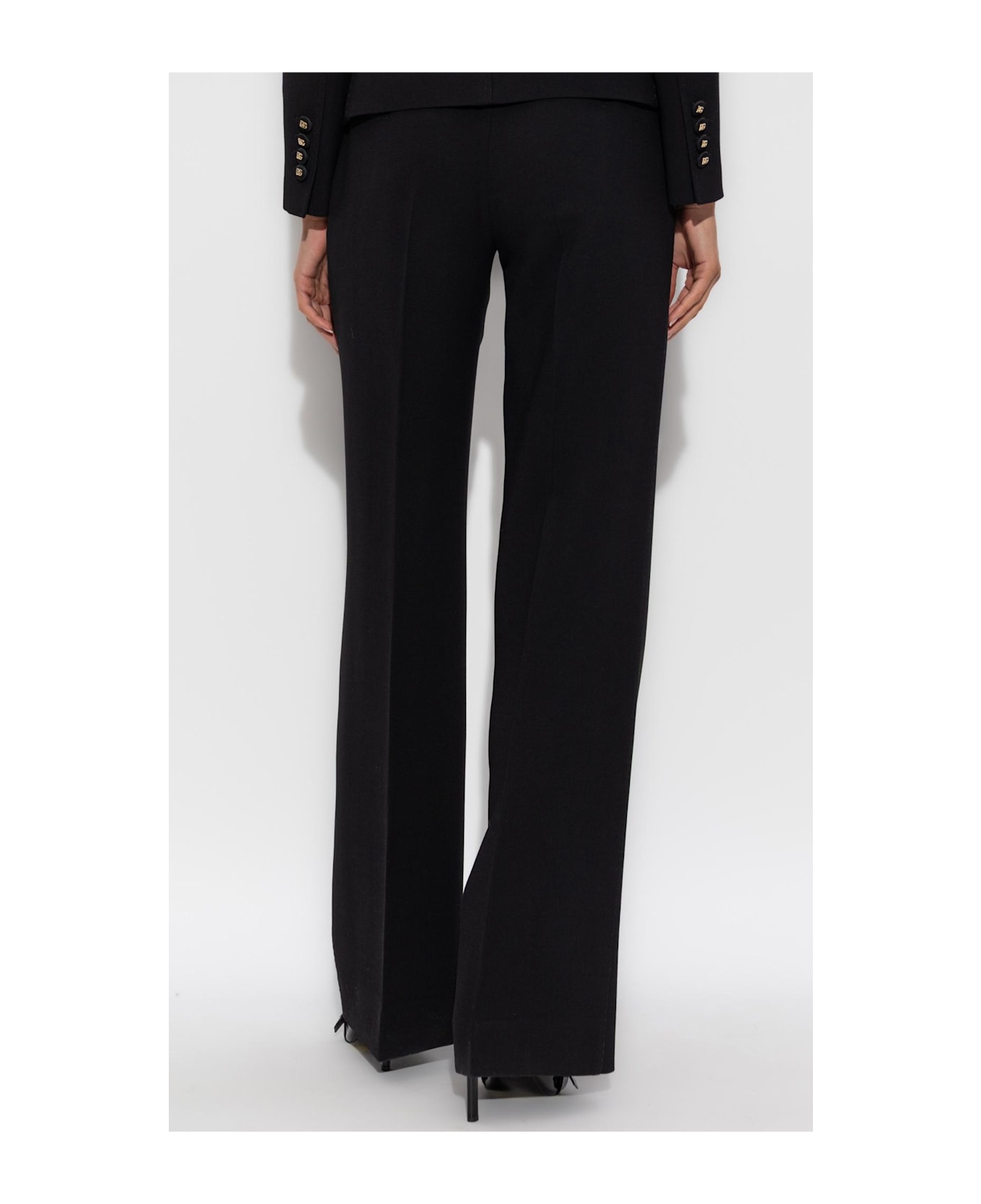 Dolce & Gabbana Wool Pleated Trousers - Nero