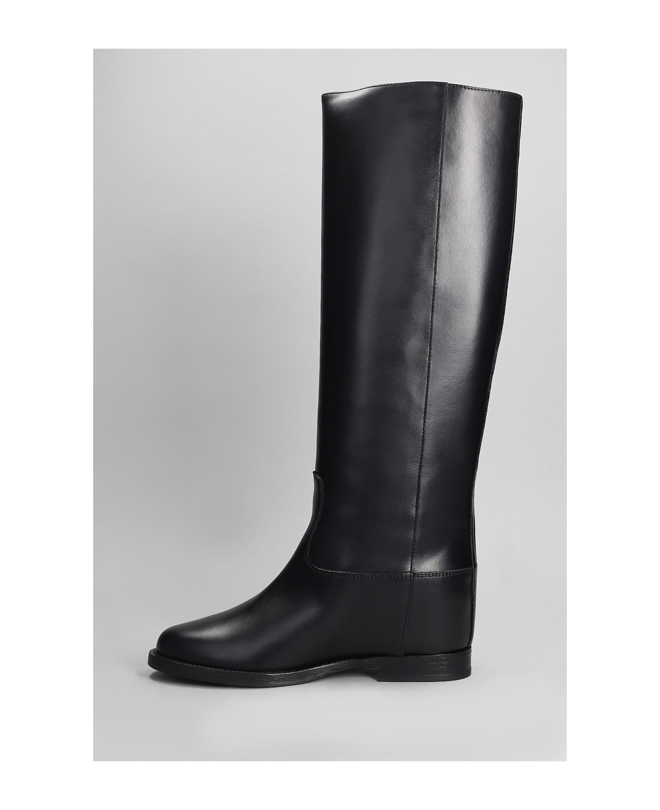 Via Roma 15 In Black Leather - black