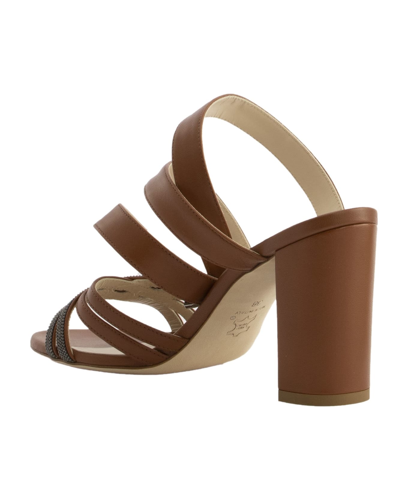 Fabiana Filippi Lucia Leather Sandals - Brown