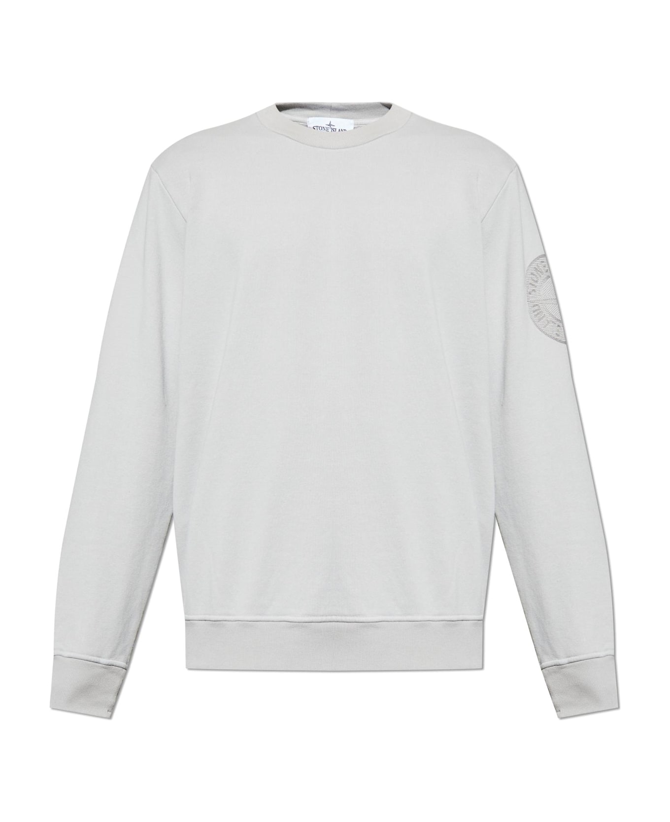 Stone Island Sweatshirt With Embroidered Logo On The Sleeve