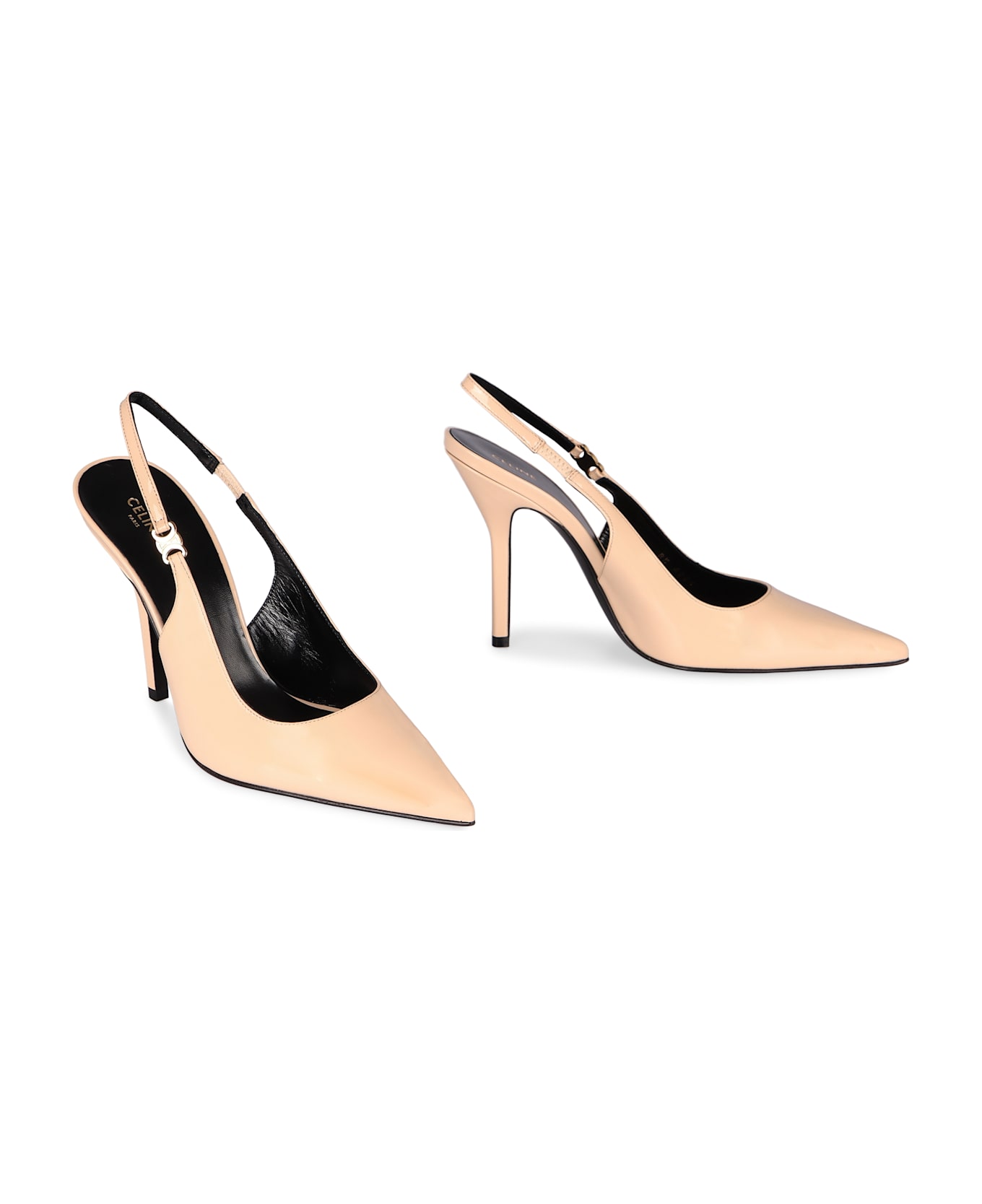 Celine Patent Leather Slingback Pumps - Pink