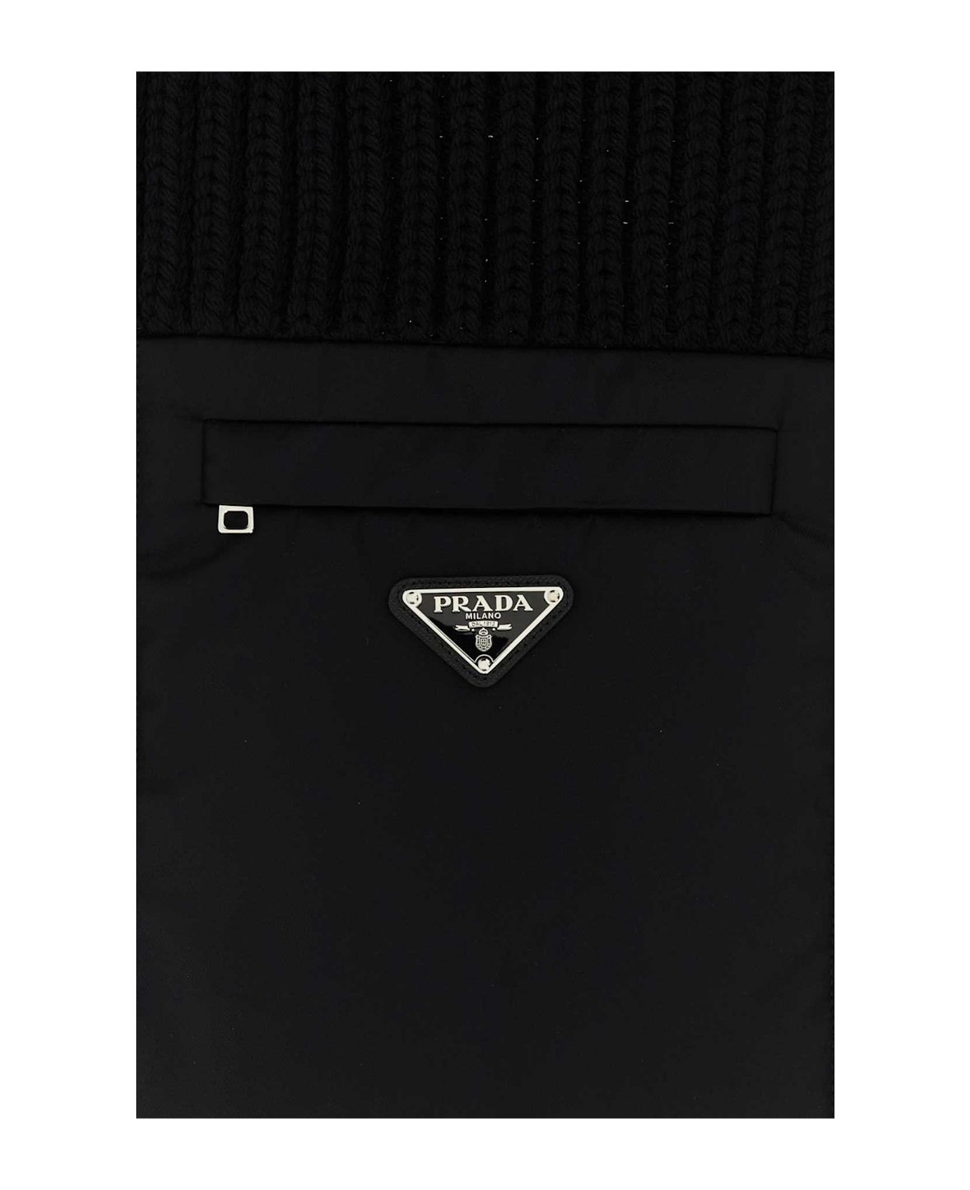 Prada Black Wool Scarf - NERO
