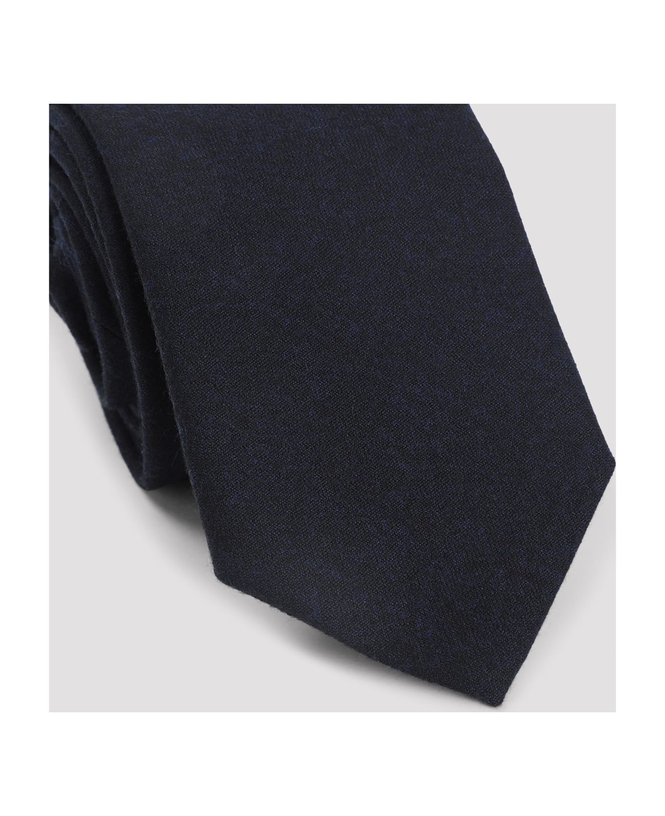 Canali Flannel Tie - Navy