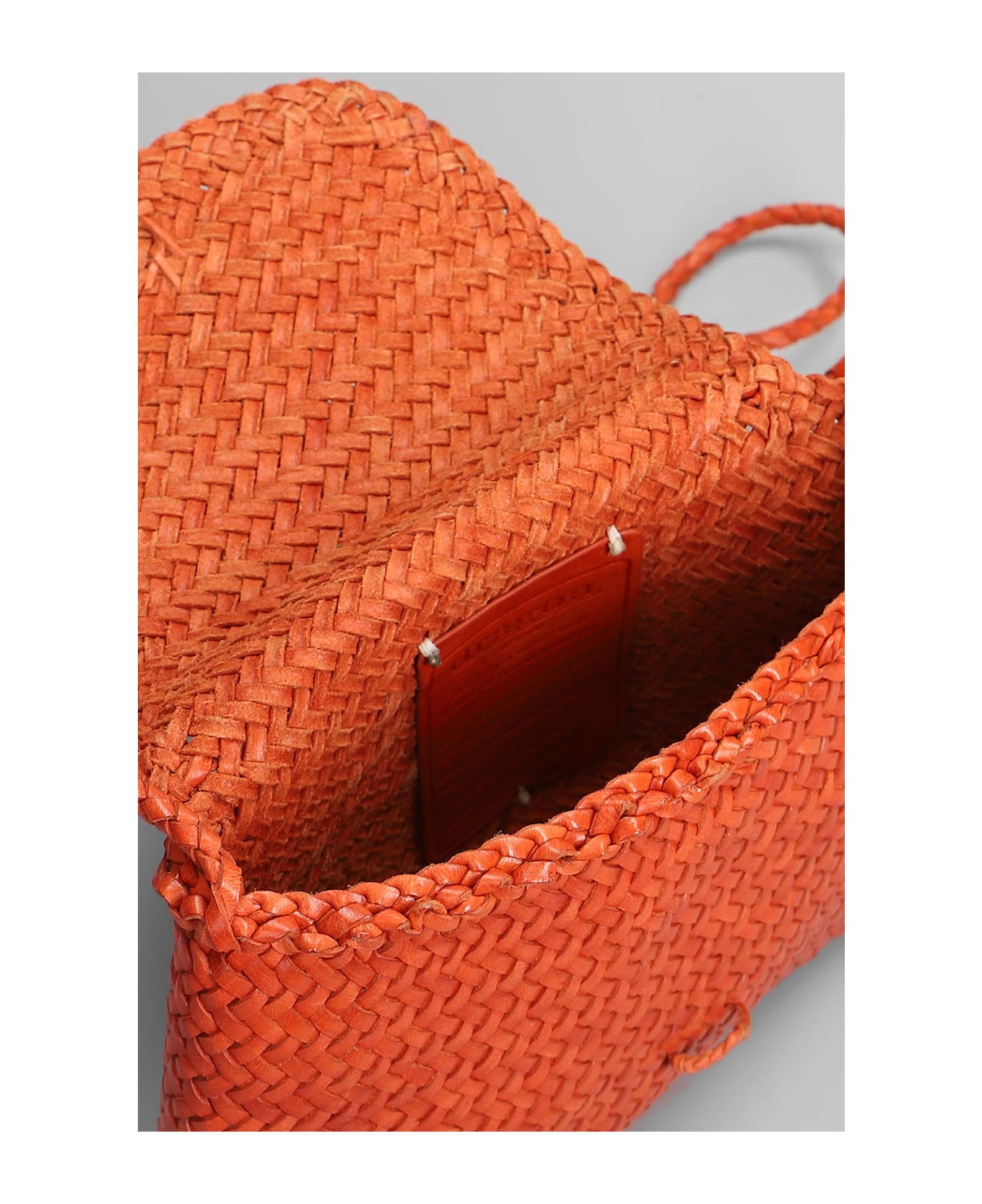 Dragon Diffusion Mini City Bag Shoulder Bag In Orange Leather - orange
