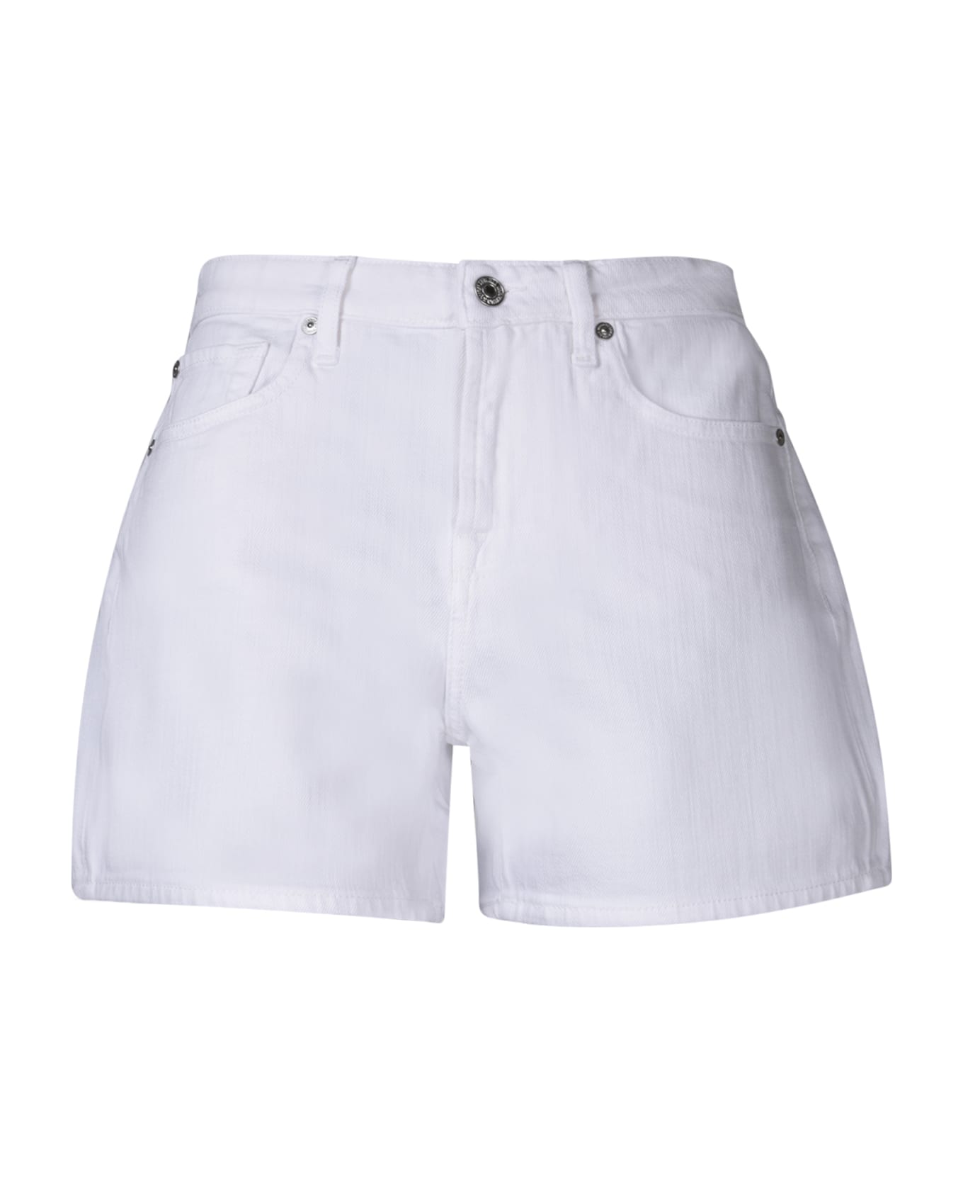 7 For All Mankind Monroe White Shorts - White