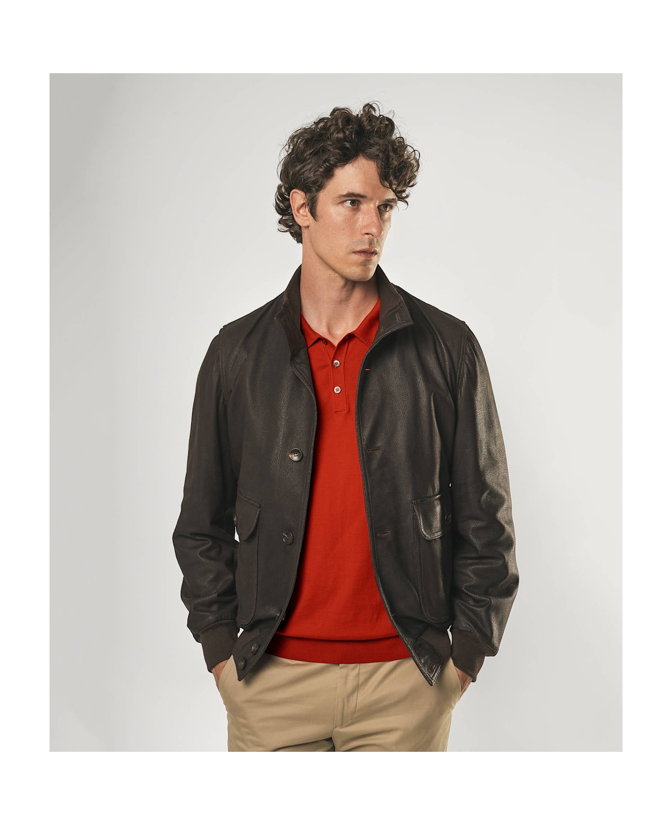 Larusmiani Newcastle Jacket Leather Jacket - Brown