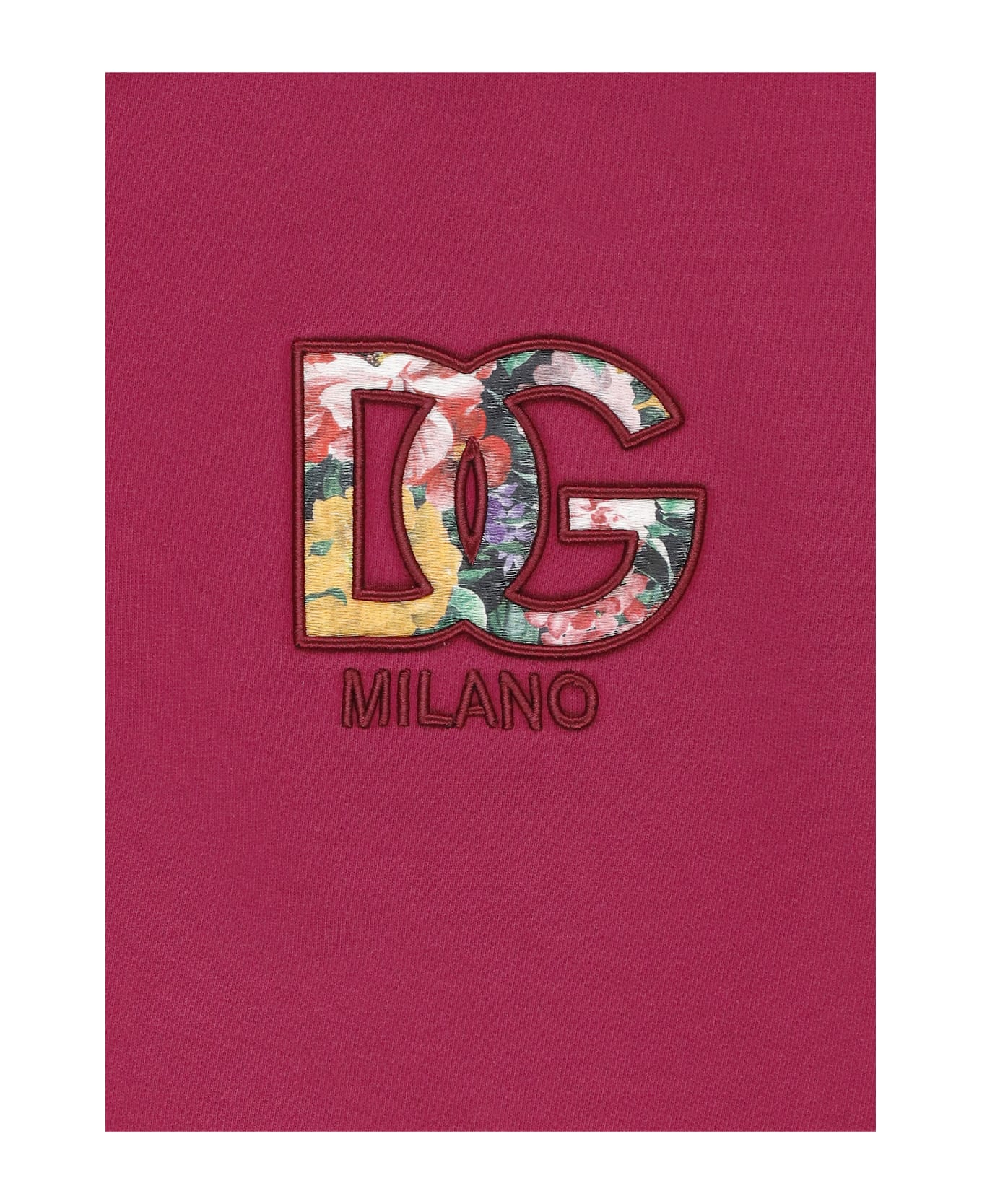 Dolce & Gabbana Sweatshirt With Logo - Fuchsia