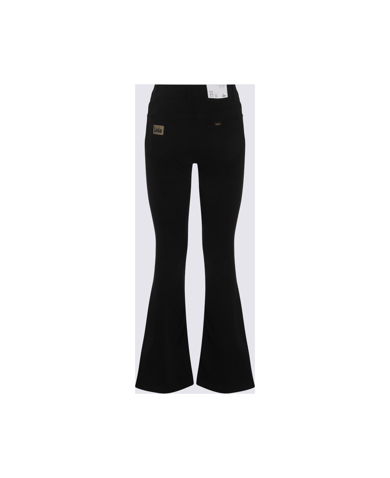 Lois Black Cotton Denim Jeans - Black