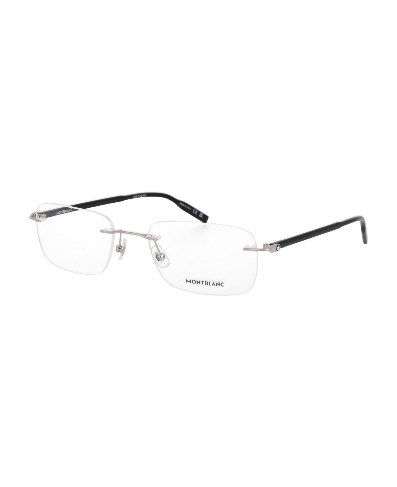 Montblanc Mb0221o Glasses - 007 SILVER BLACK TRANSPARENT