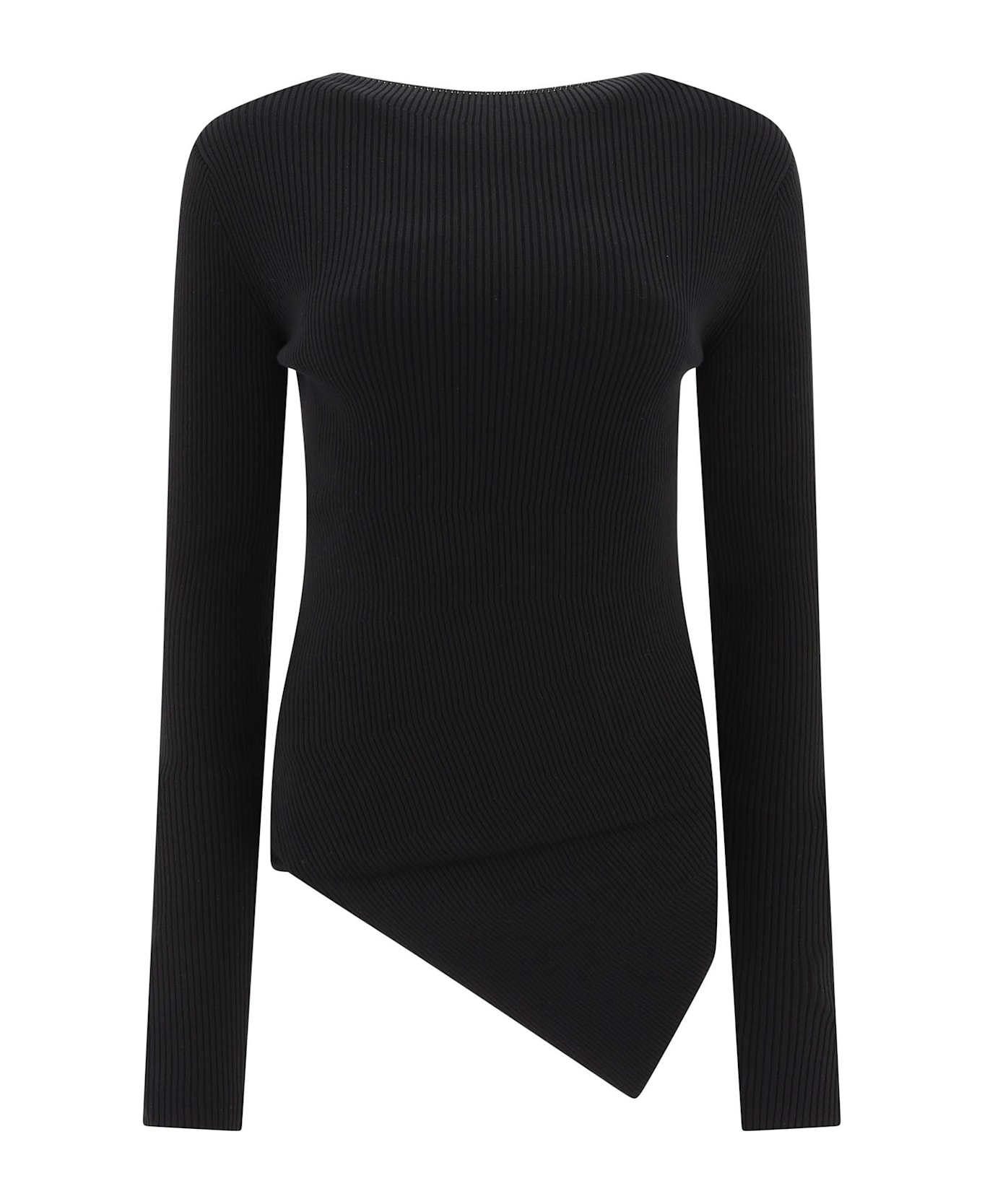 Rick Owens Ribbed Crewneck Sweater - Black