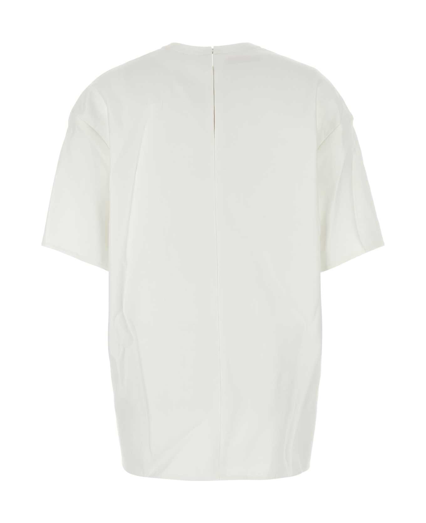 Valentino Garavani White Cotton Blend T-shirt - BIANCO