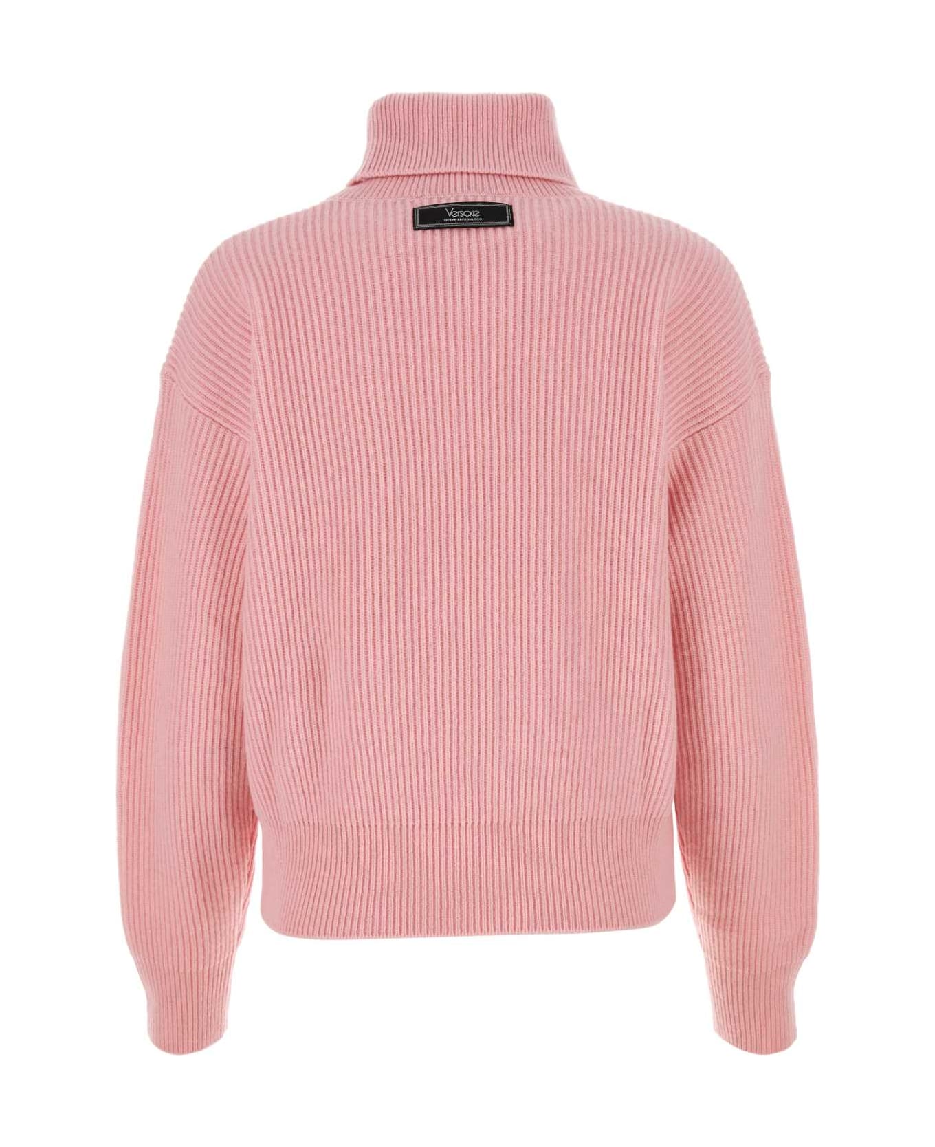 Versace Pink Wool Sweater - PALEPINK ニットウェア