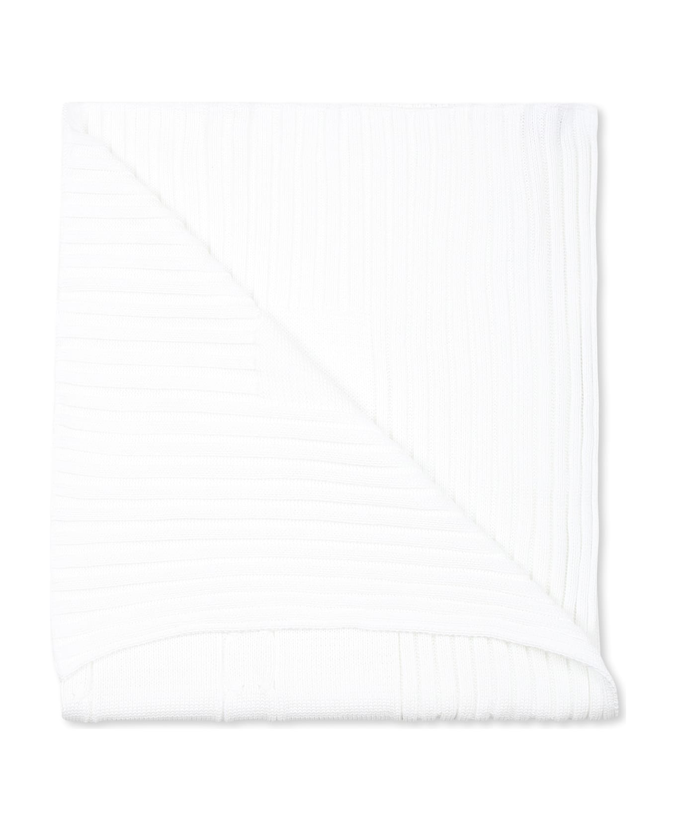 Little Bear White Blanket For Babykids - White