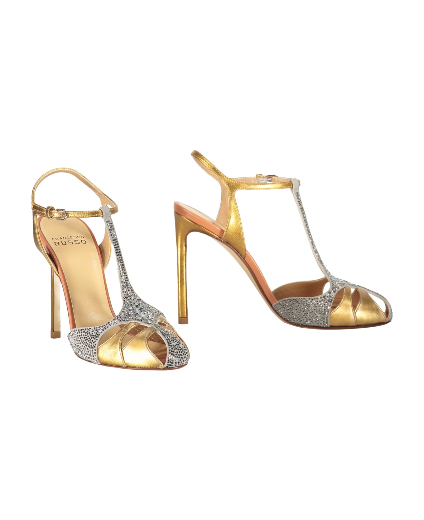 Francesco Russo Heeled Sandals - Gold