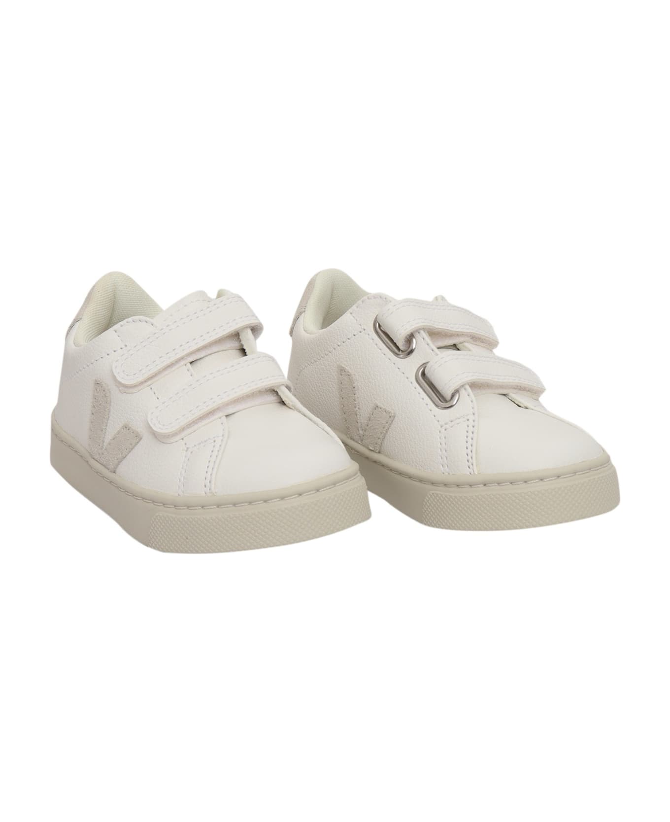 Veja Small Esplar Chromefree Leather Extra-white_natural Sneakers - WHITE